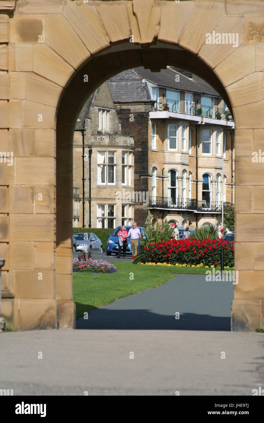 Scarborough - Clock Tower and Esplanade Stock Photo