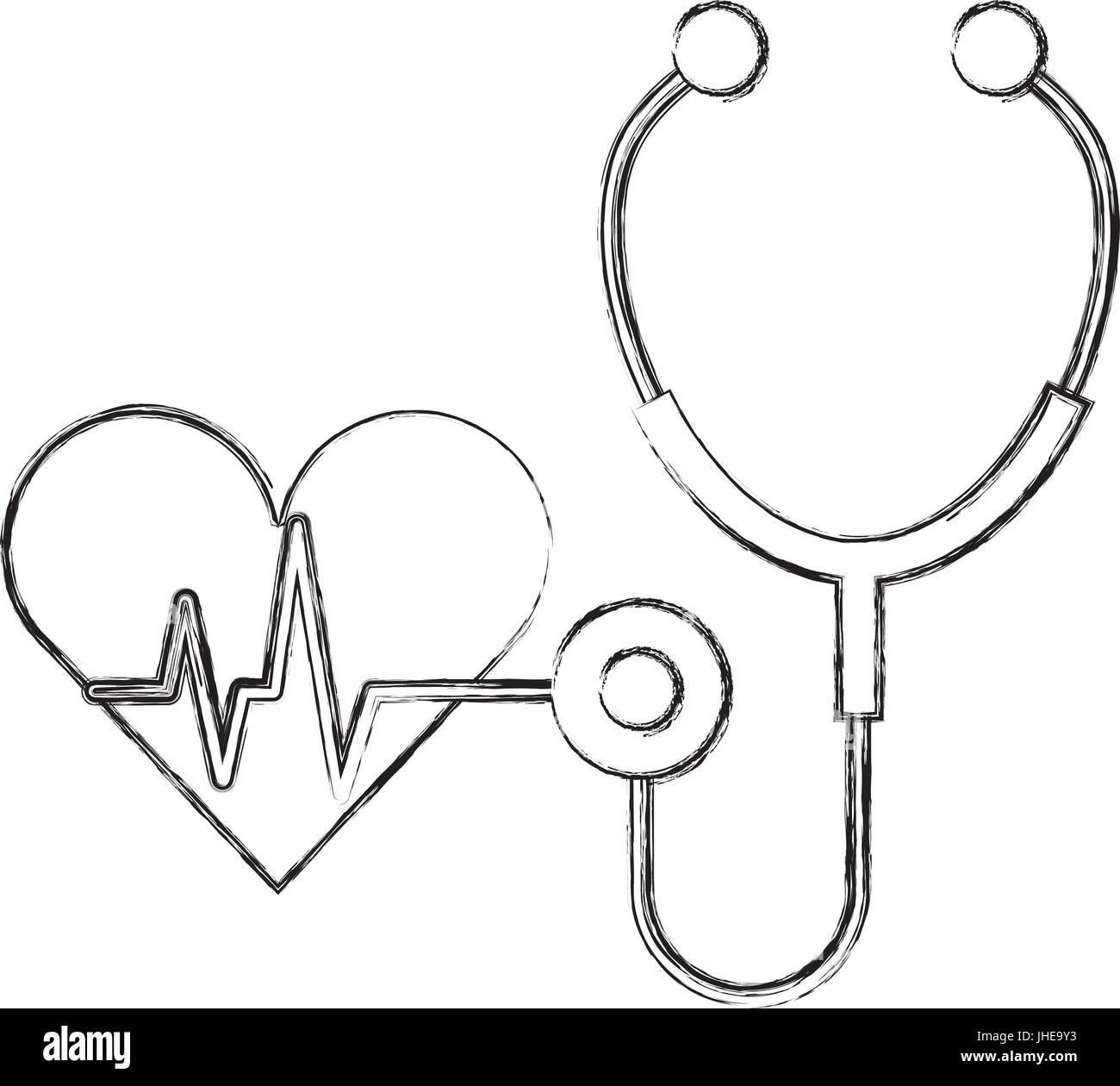stethoscope medical with heart Stock Vector Image & Art - Alamy
