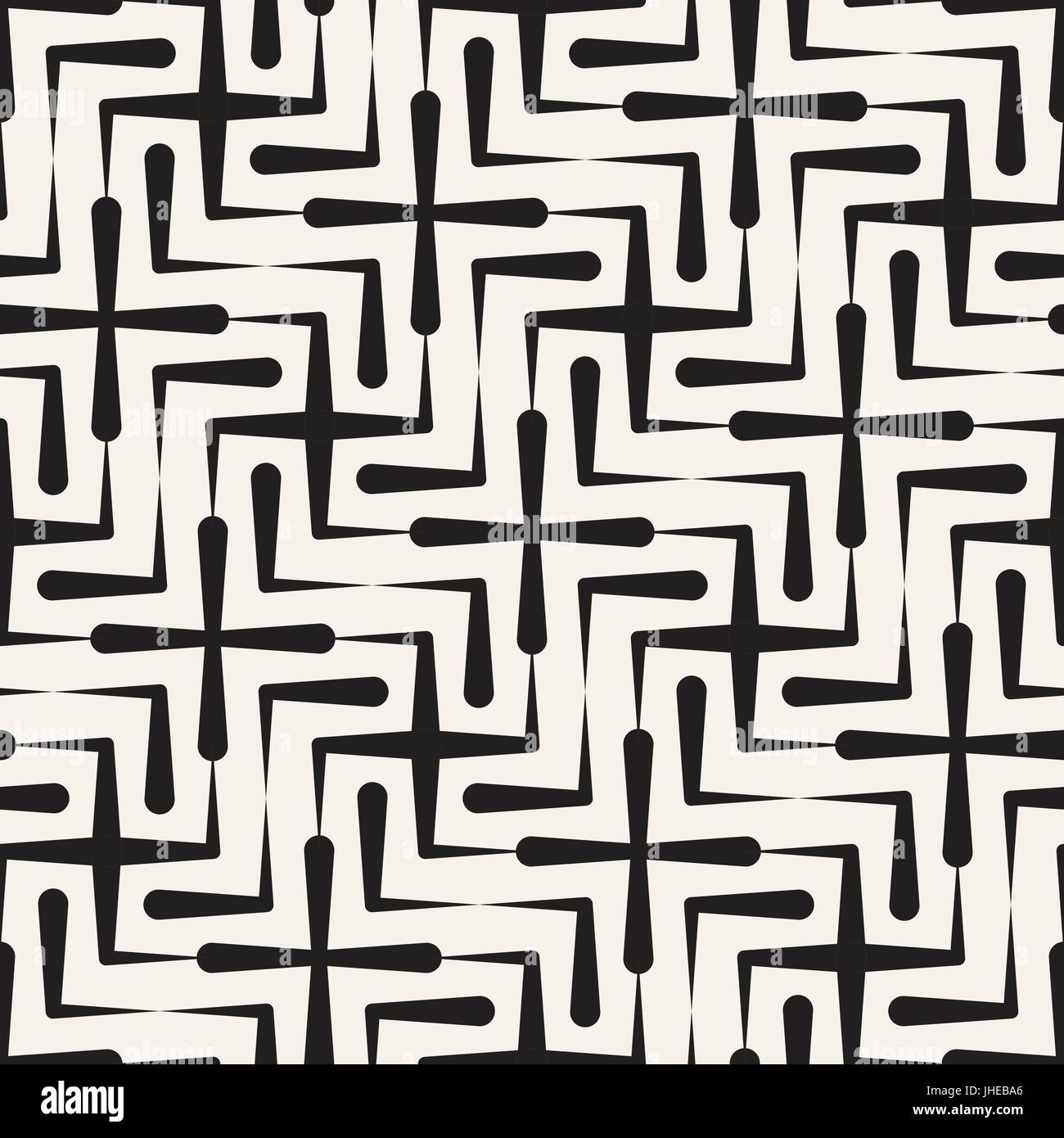 Vector seamless cross tiling pattern. Modern stylish geometric lattice ...