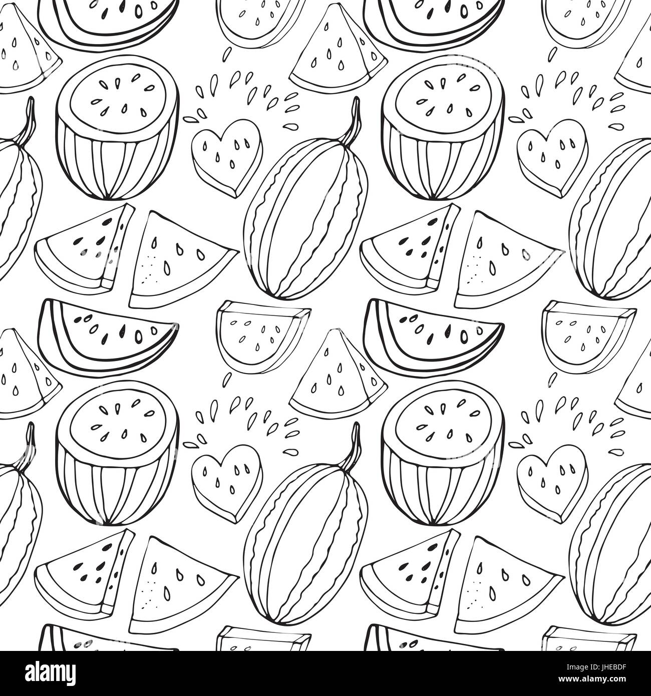 Seamless pattern from the juicy lobes of watermelons Stock Vector Image ...