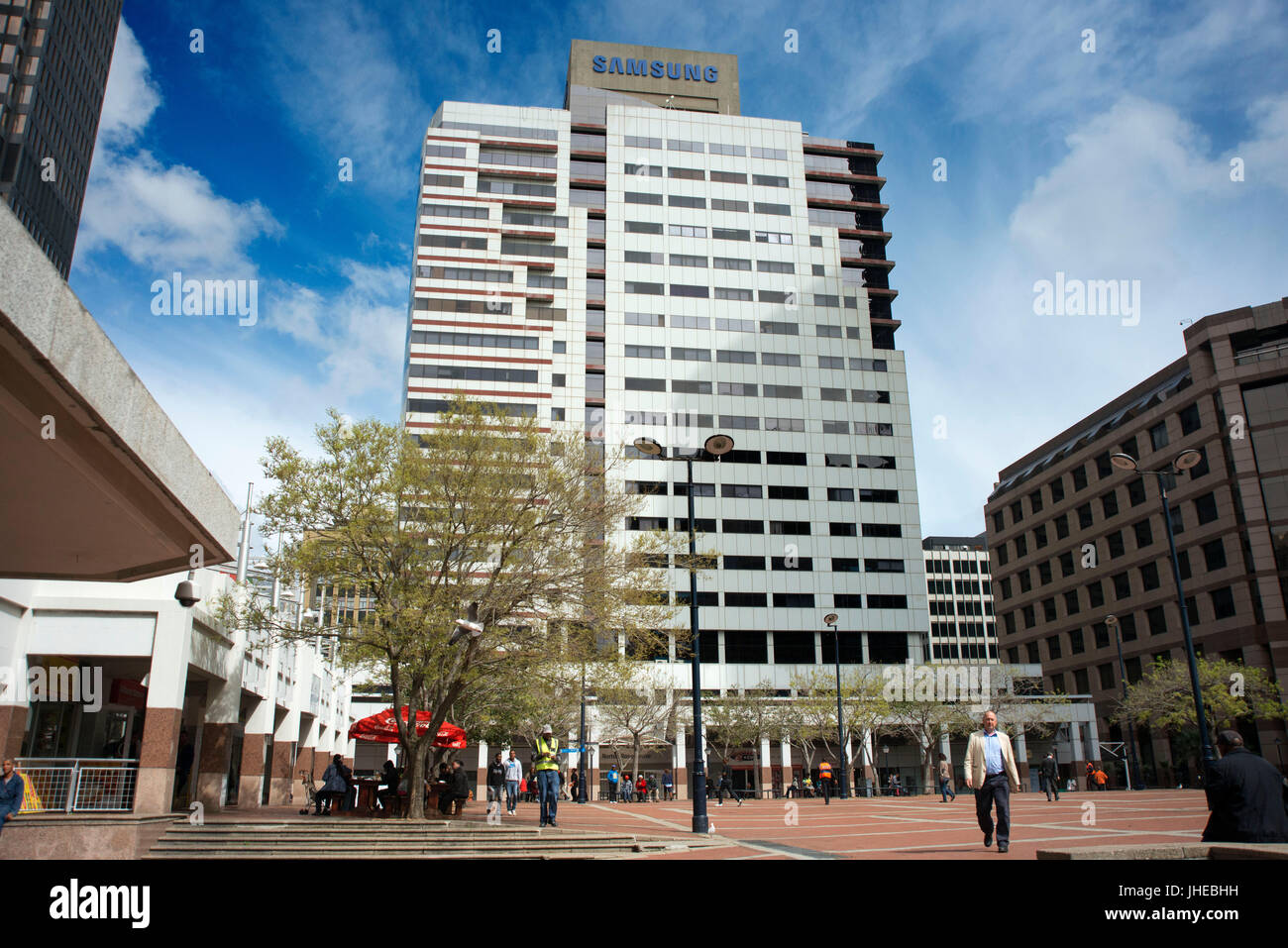 The offices of Samsung and STBB in the commercial center of Cape Town, Western Cape, South Africa Stock Photo