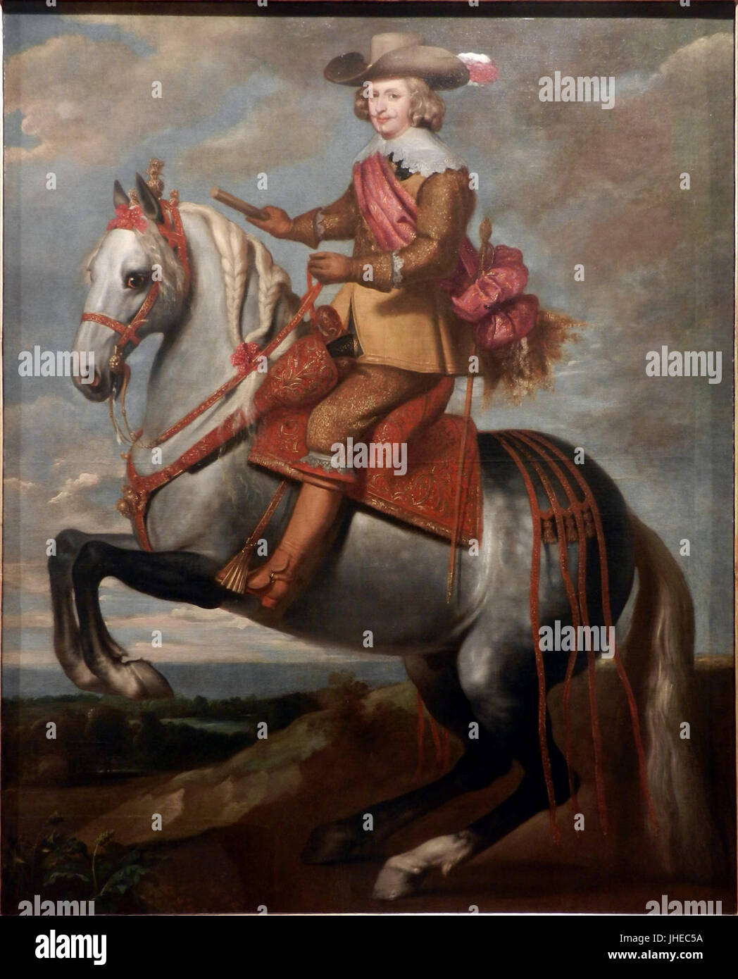 Gaspar de Crayer - Equestrian painting of Infant-Cardinal Don Fernando of Austria - Stock Photo
