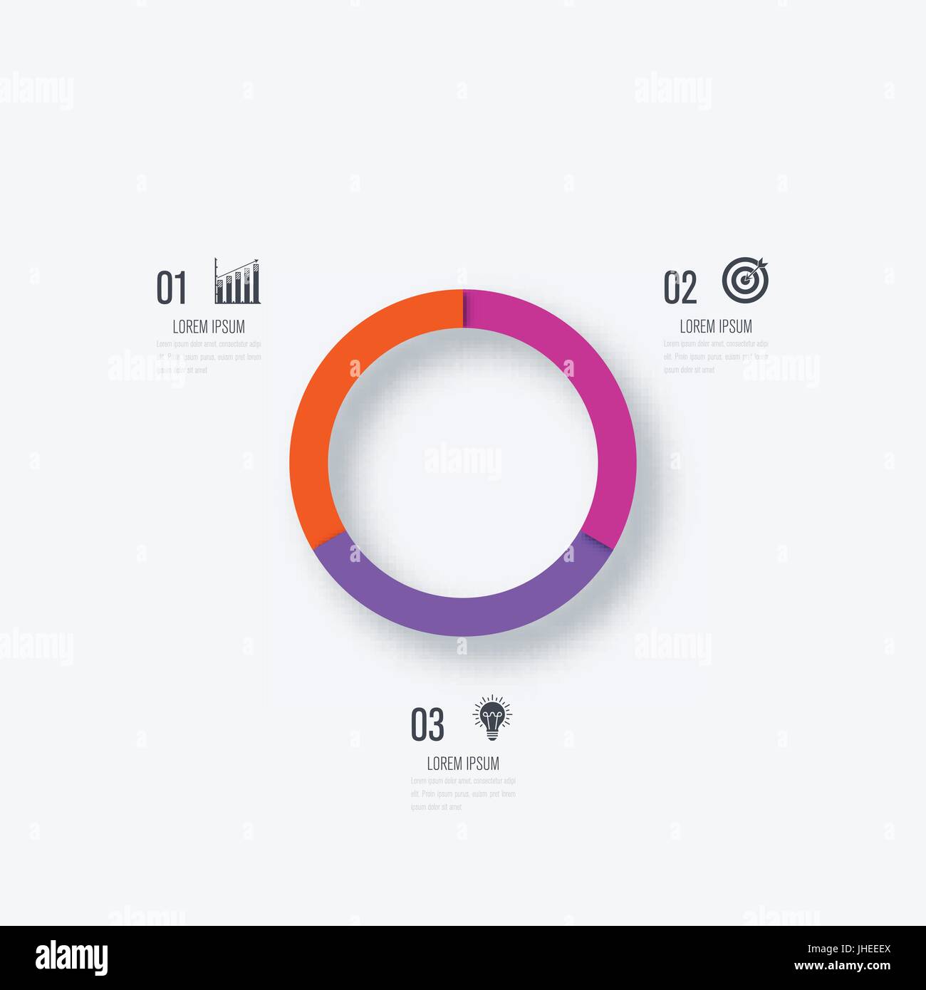 Infographics template 3 options with circle Stock Vector Image & Art ...