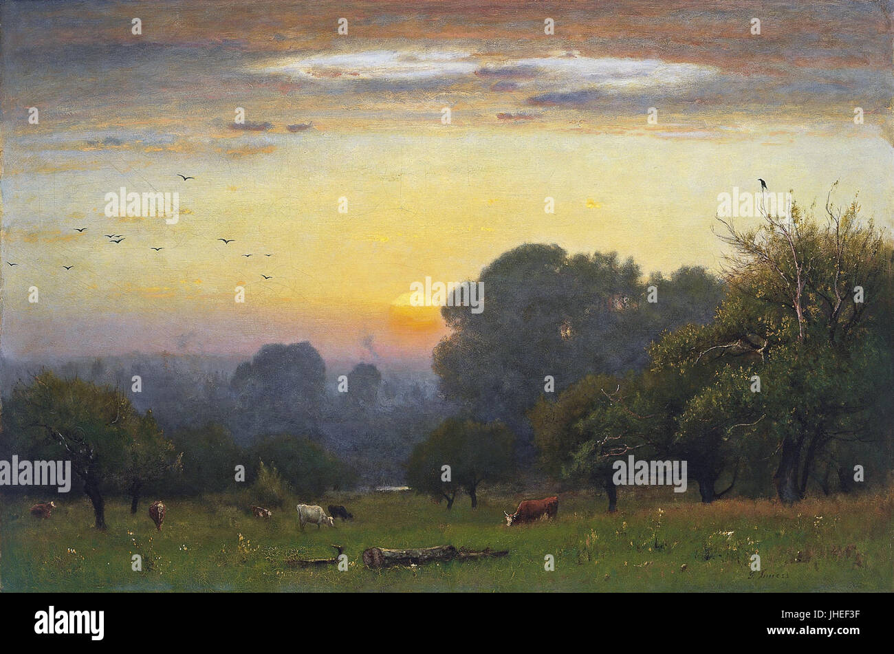 George Inness - Morning Stock Photo