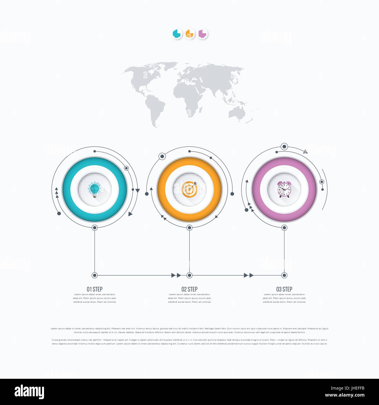 Infographics template 3 options with circle Stock Vector Image & Art ...