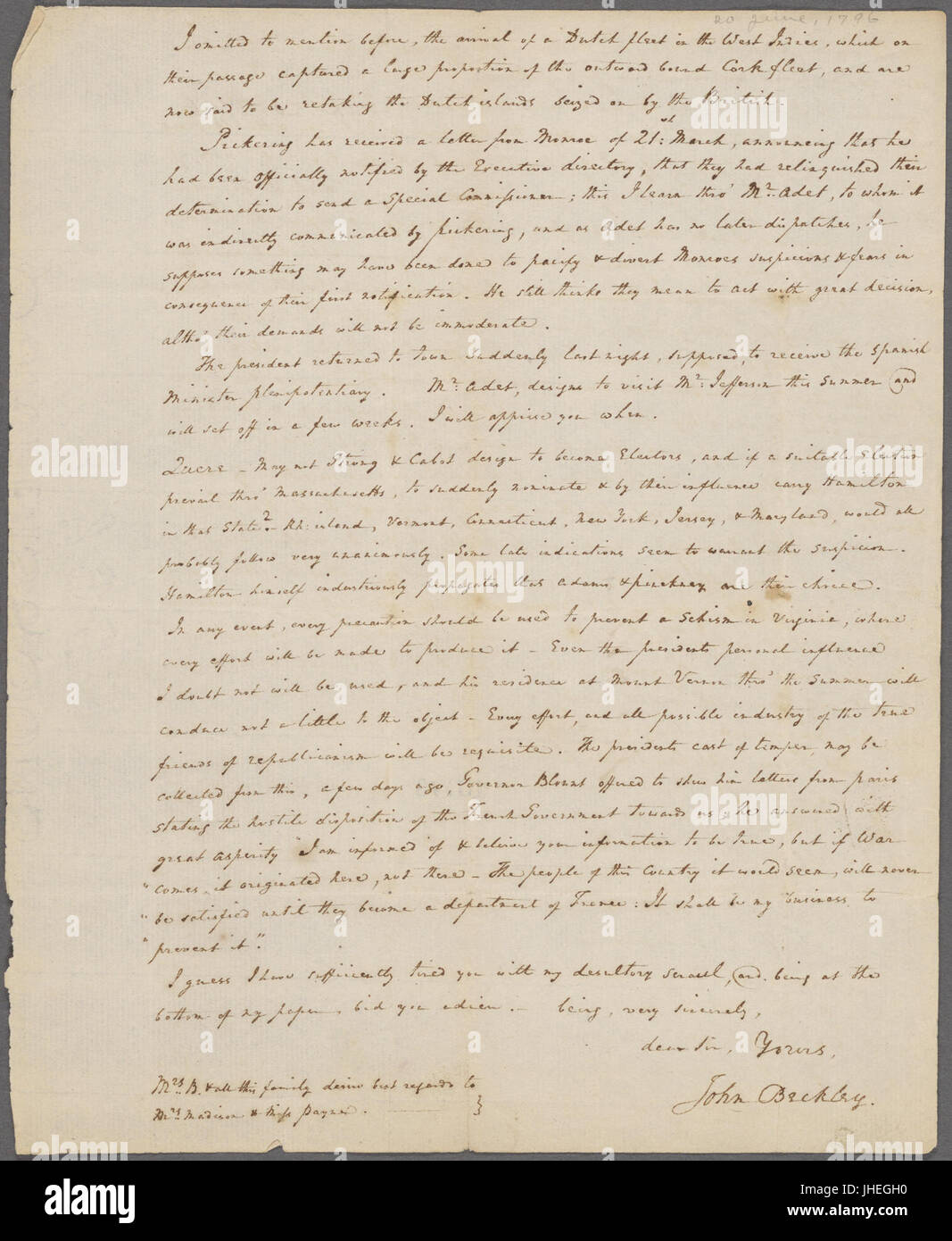 1796 document hi-res stock photography and images - Alamy