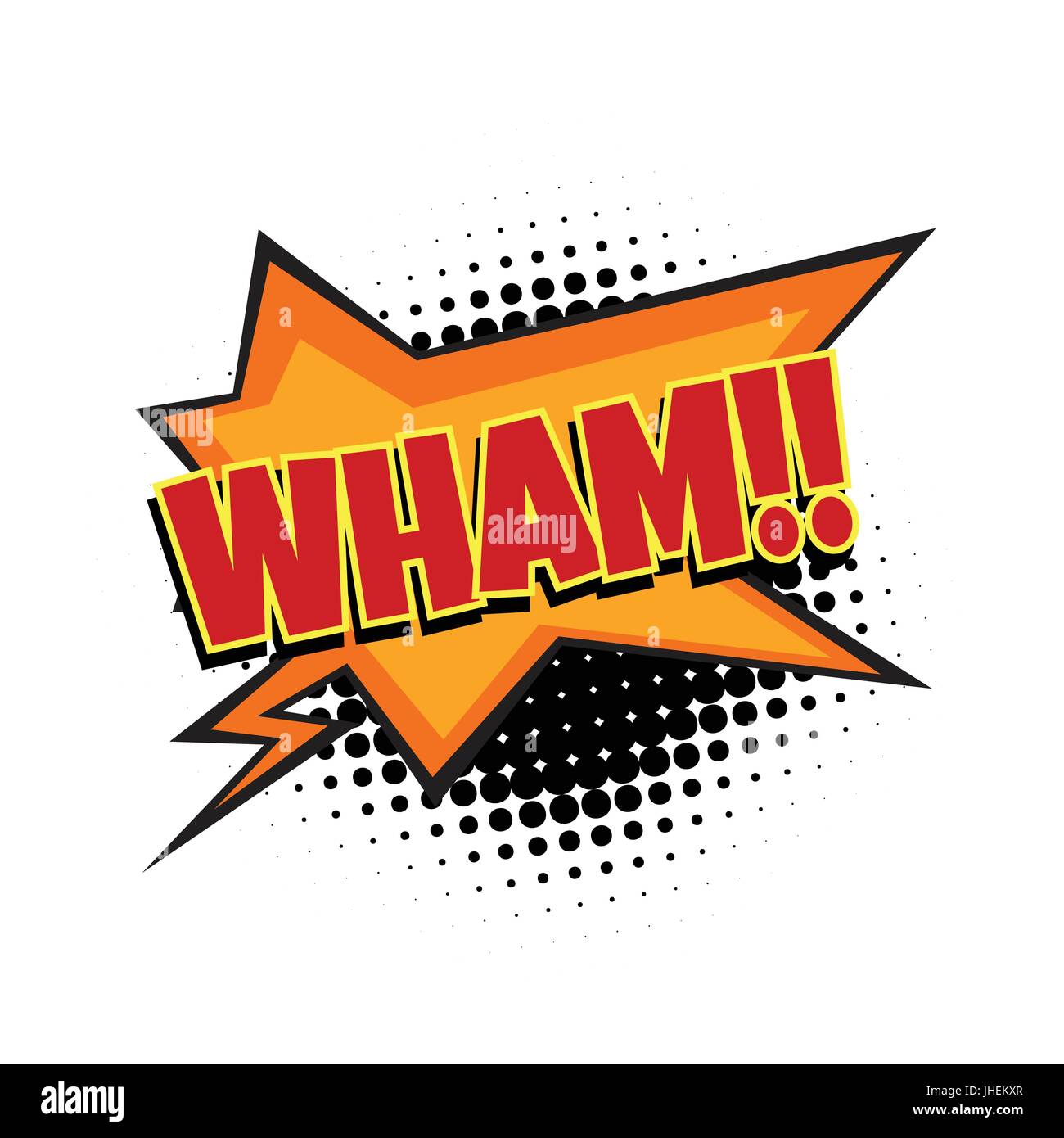 wham comic word Stock Vector