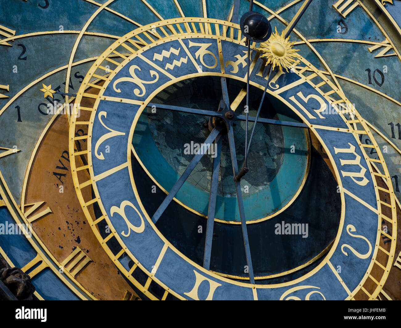 Prague Astronomical Clock (Orloj) in the Old Town of Prague Stock Photo
