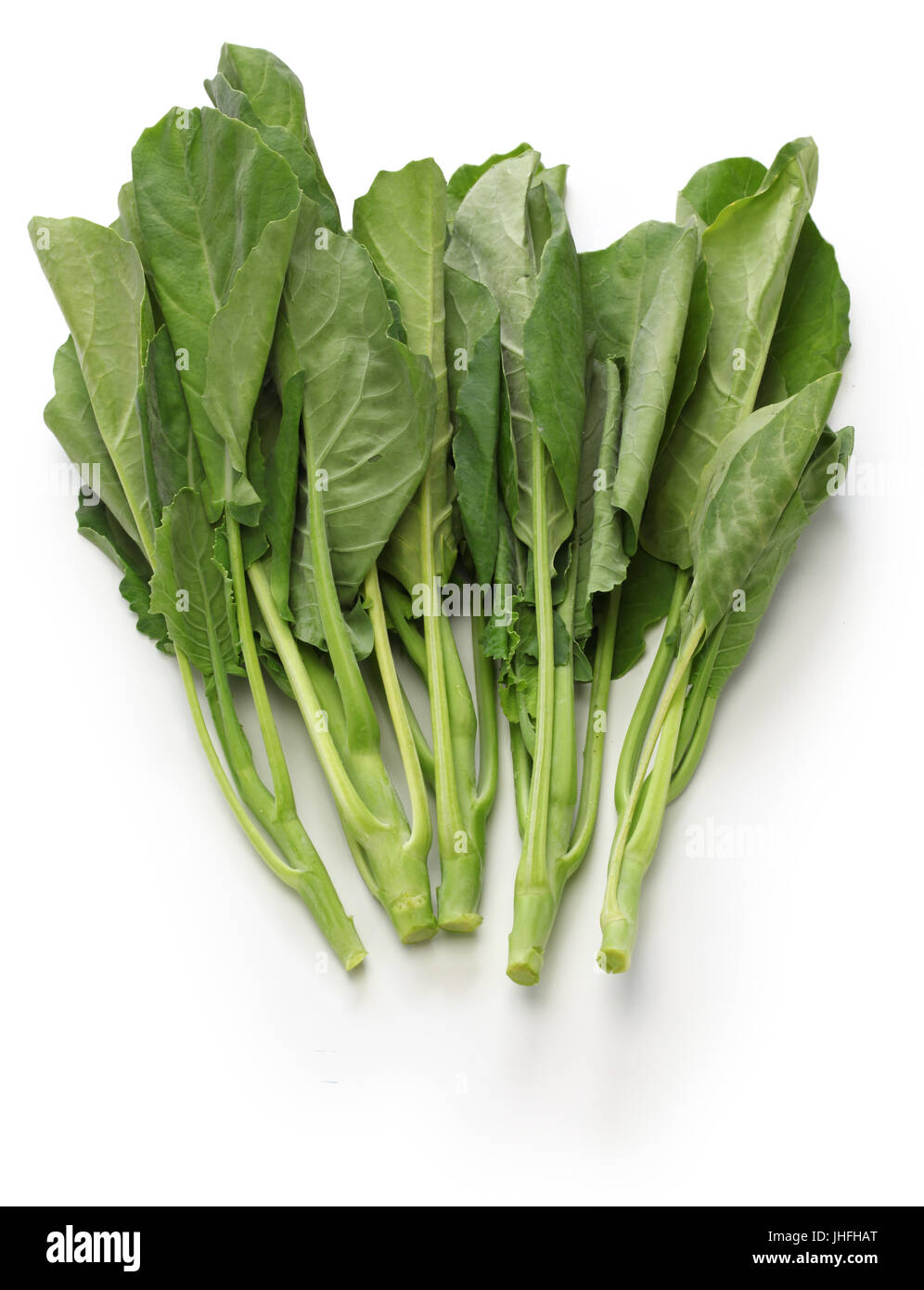 chinese kale, chinese broccoli isolated on white background Stock Photo