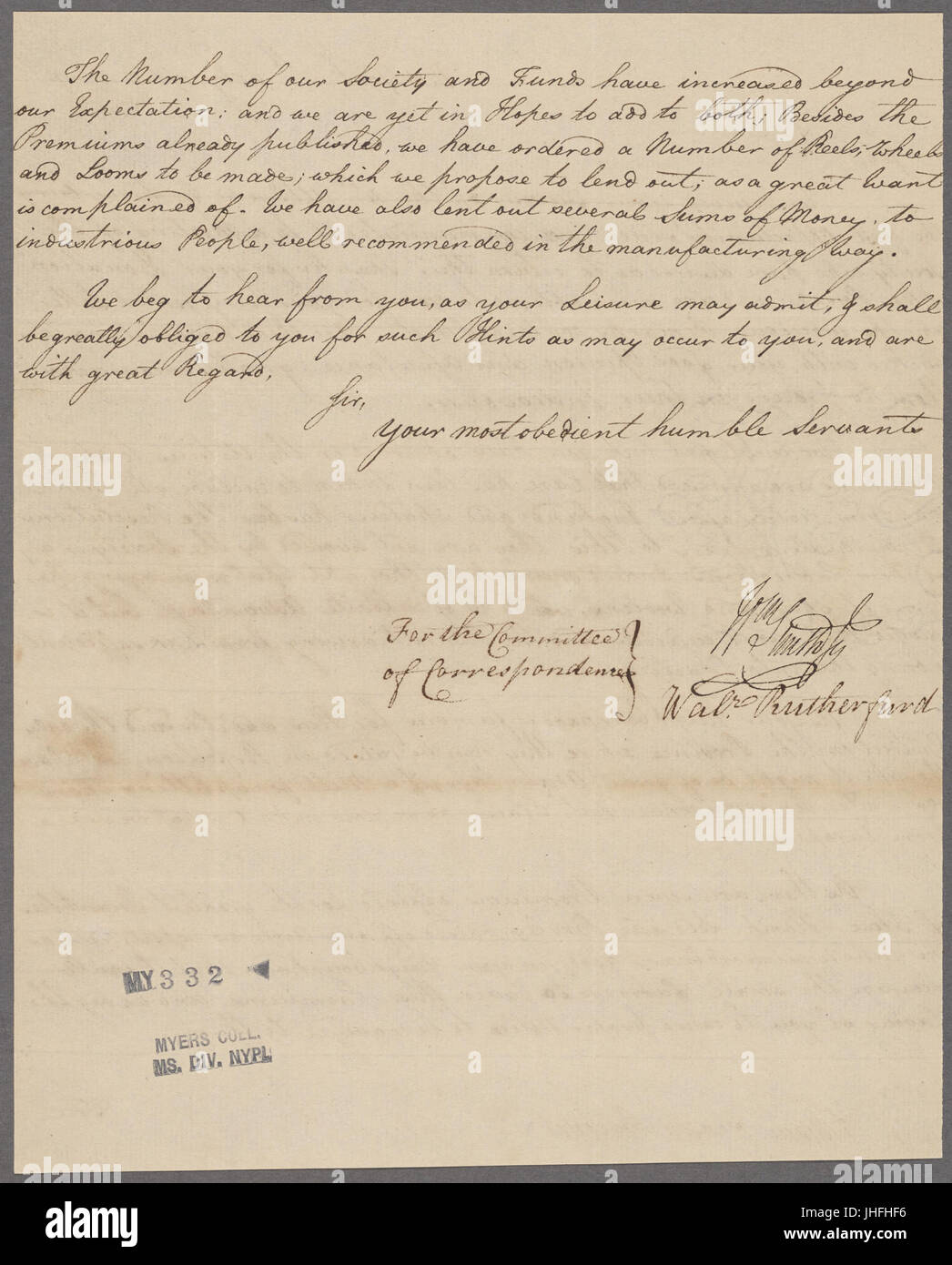 Smith, William, Jr. and Rutherford, Walter. New York. To Sir William ...
