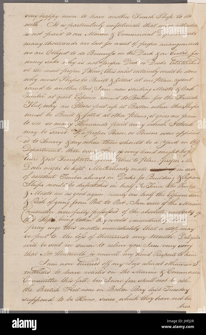 Landon, John. Portsmouth. To Josiah Bartlett (NYPL b11868620-5351654) Stock Photo