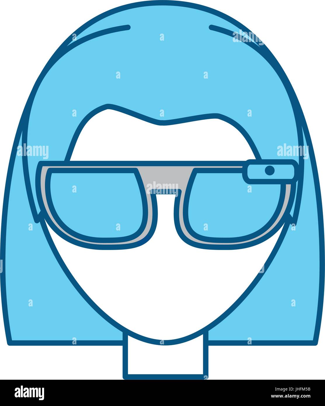 Smart glasses technology icon vector illustration graphic design Stock ...