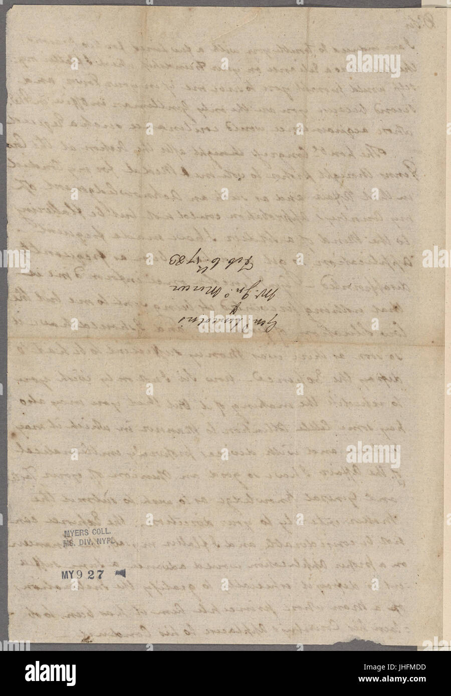 Morgan, Daniel. To General Lincoln and John Mercer (NYPL b11868620-5339703) Stock Photo