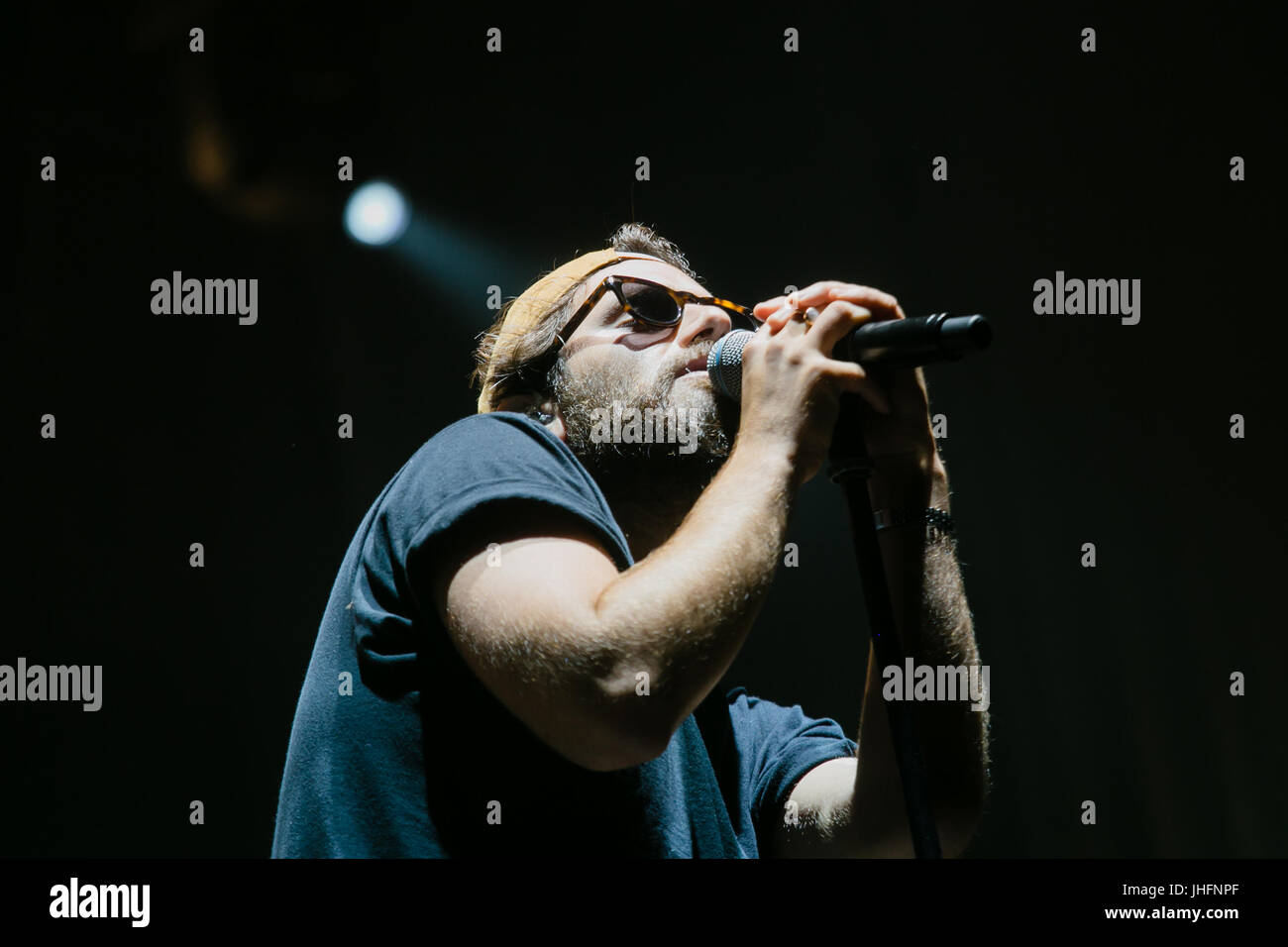 Turin, Italy. 12th July, 2017. The Italian pop band Thegiornalisti performs live in Turin during the Flowers festival. Credit: Daniele Baldi/Pacific Press/Alamy Live News Stock Photo