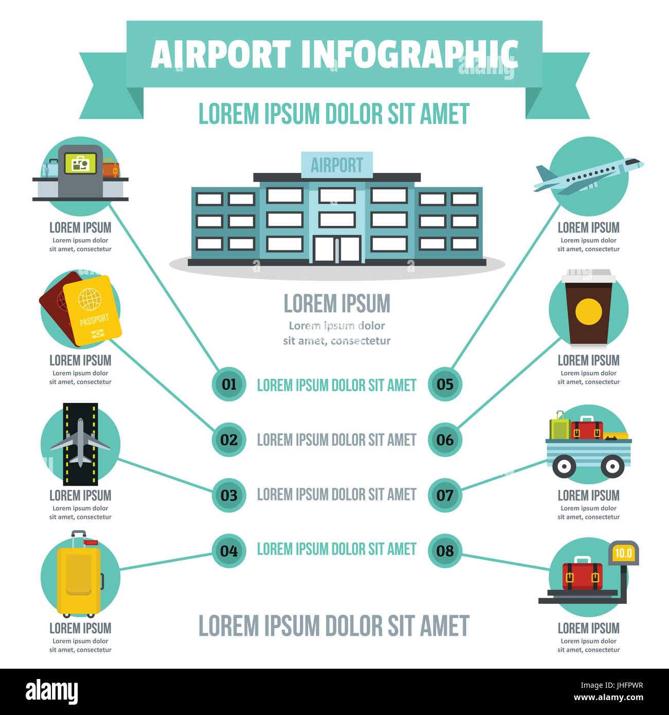 Airport infographic concept, flat style Stock Vector Image & Art - Alamy