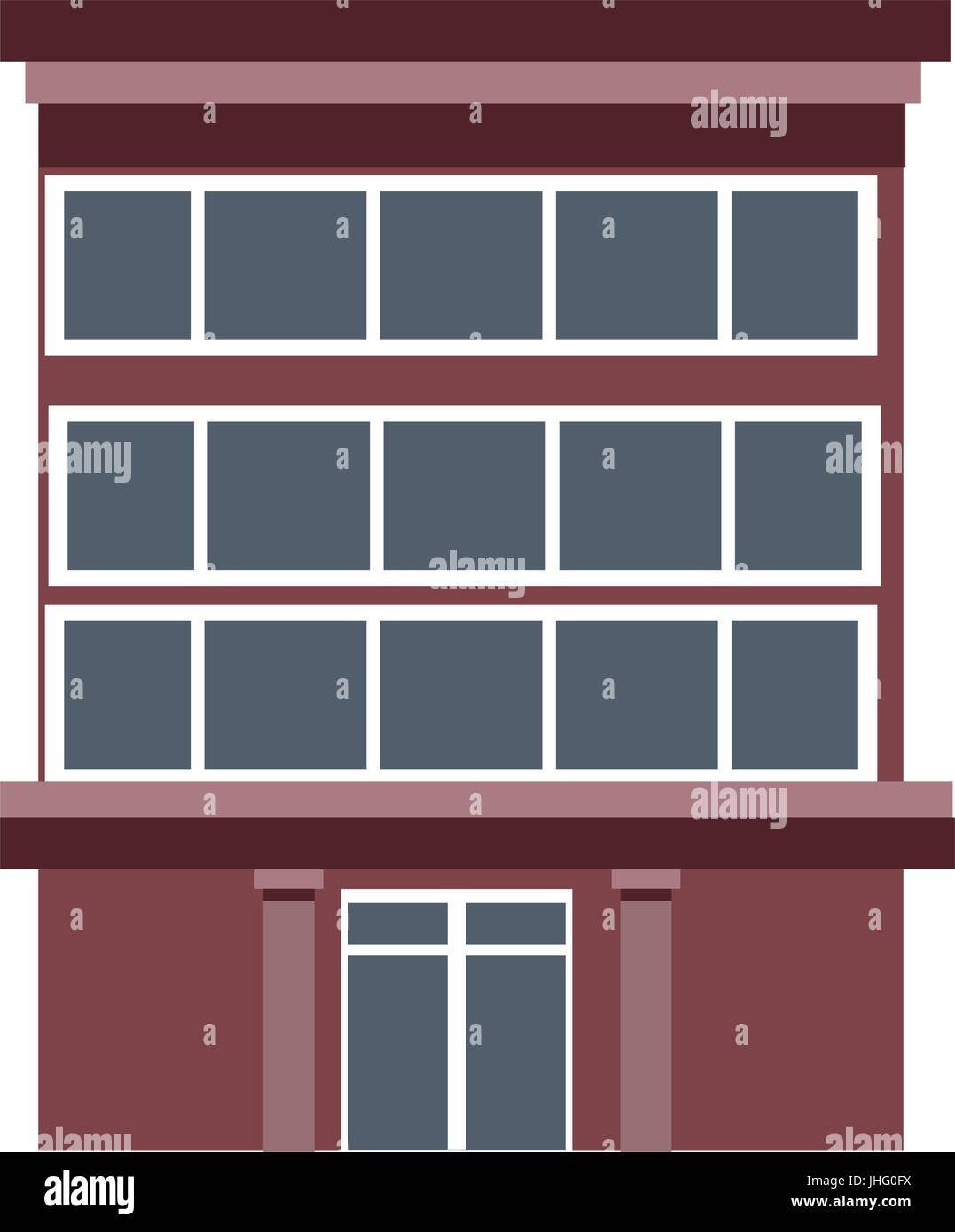 facade building front of house isolated on white background Stock ...