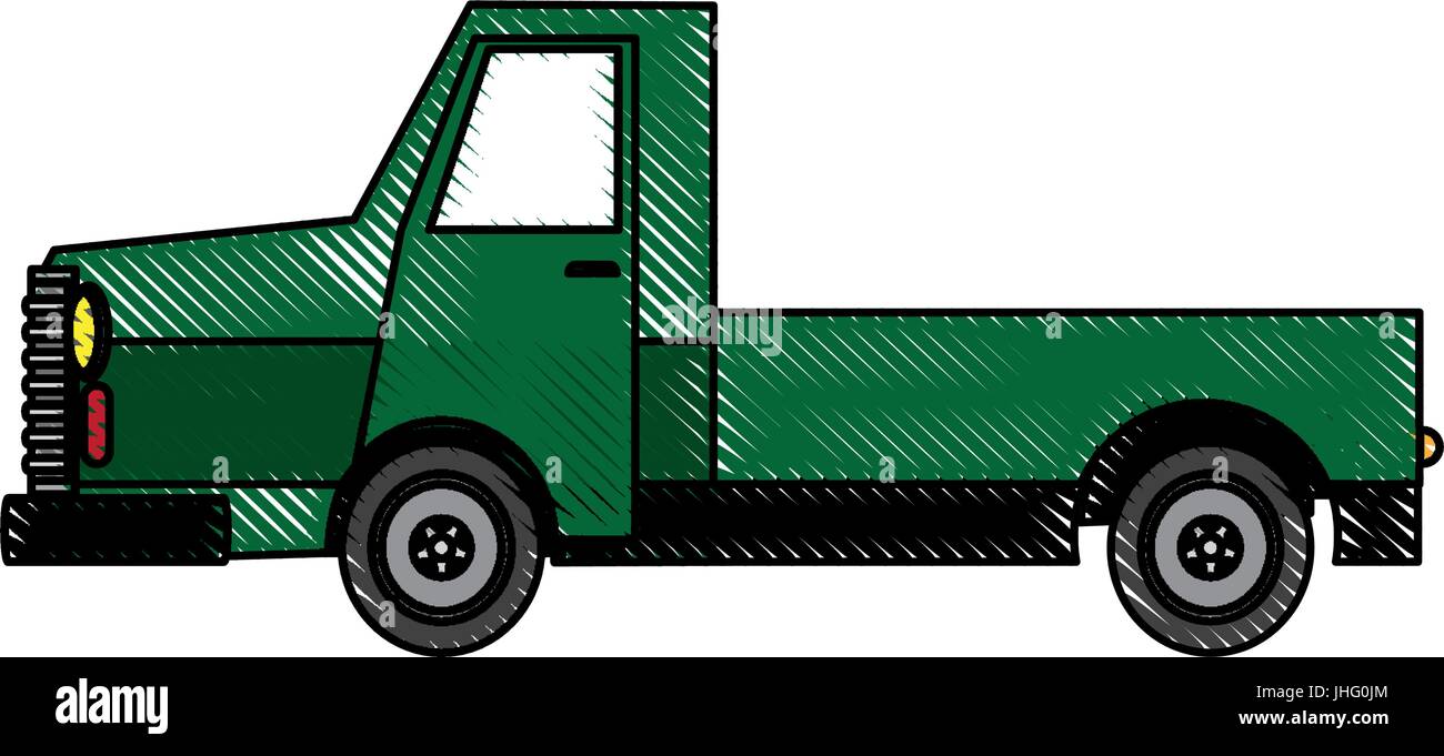 Green model pickup truck Stock Vector Images - Alamy