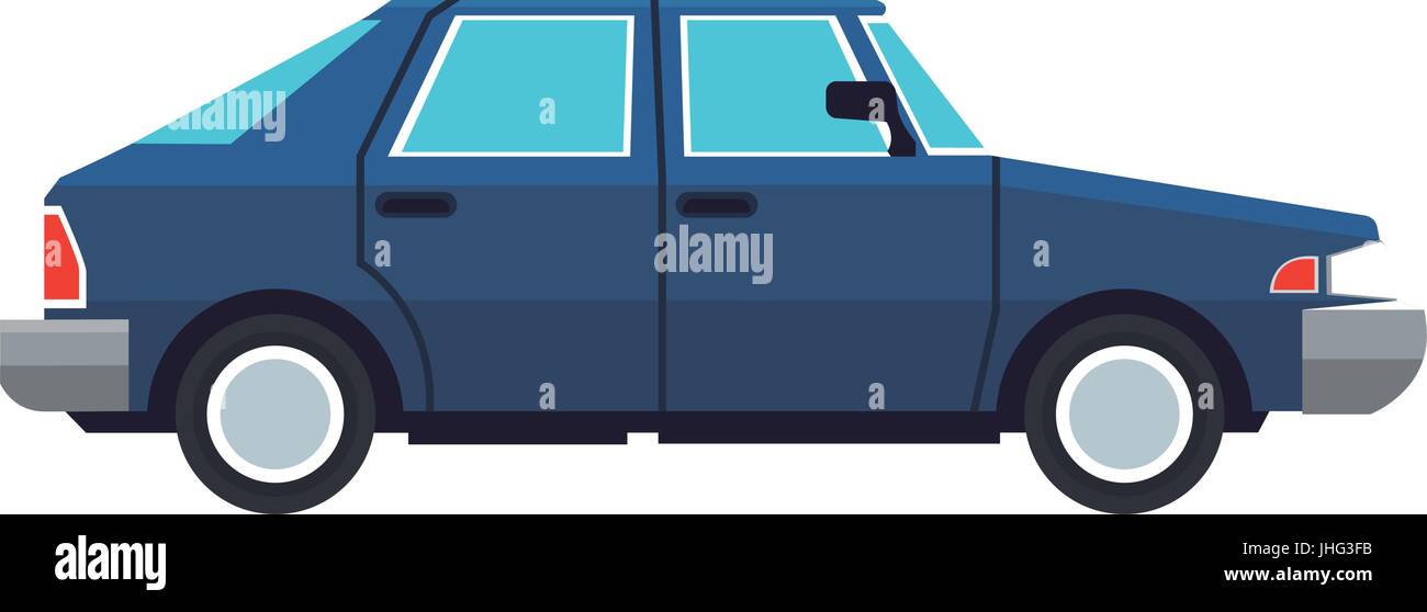 blue car sedan vehicle transport image Stock Vector Image & Art - Alamy