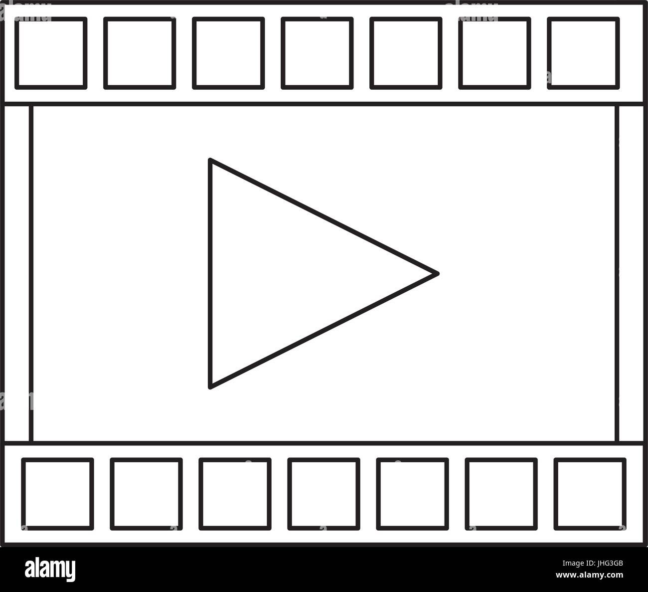 film strip with play video button Stock Vector Image & Art - Alamy