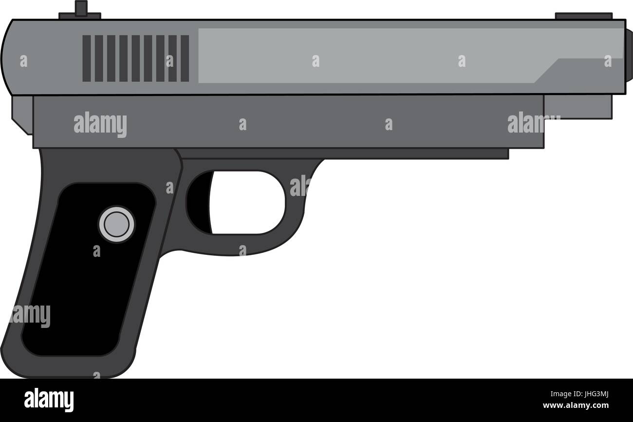 powerful pistol gun handgun game weapon Stock Vector Image & Art - Alamy