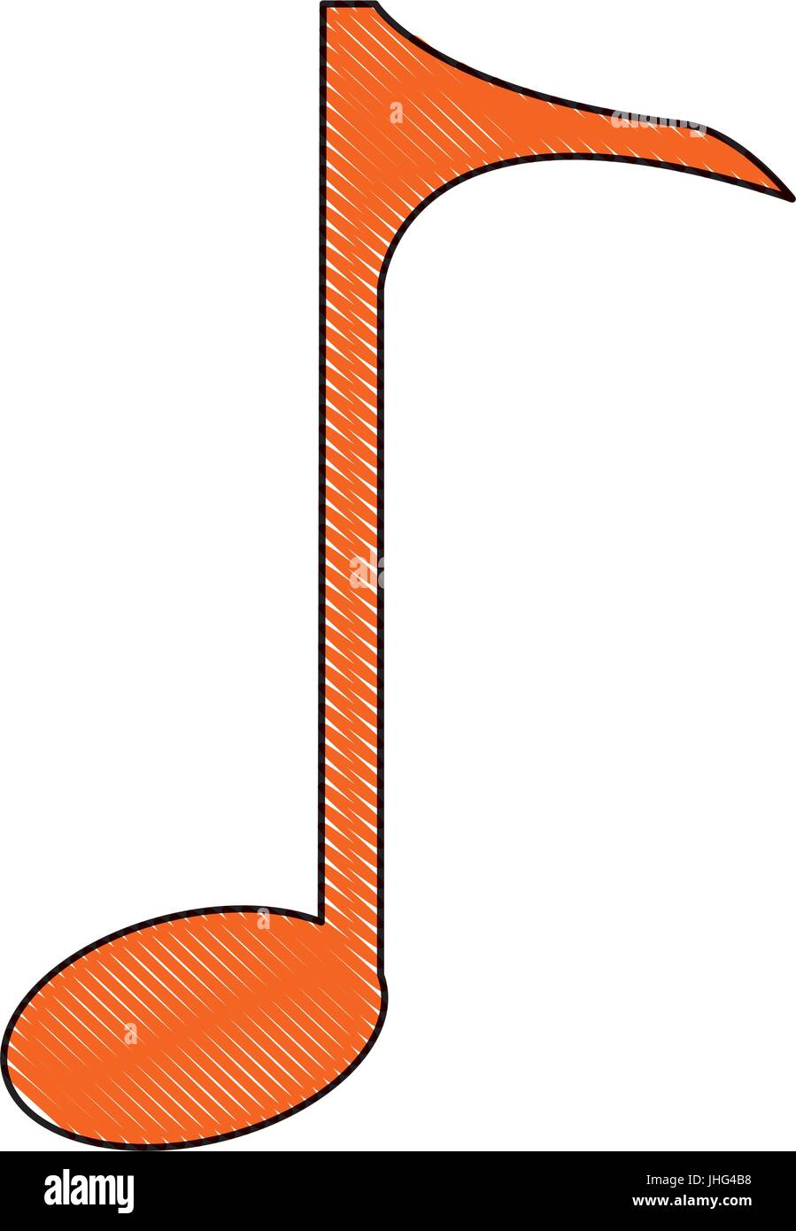 orange quaver music note symbol icon Stock Vector Image & Art Alamy