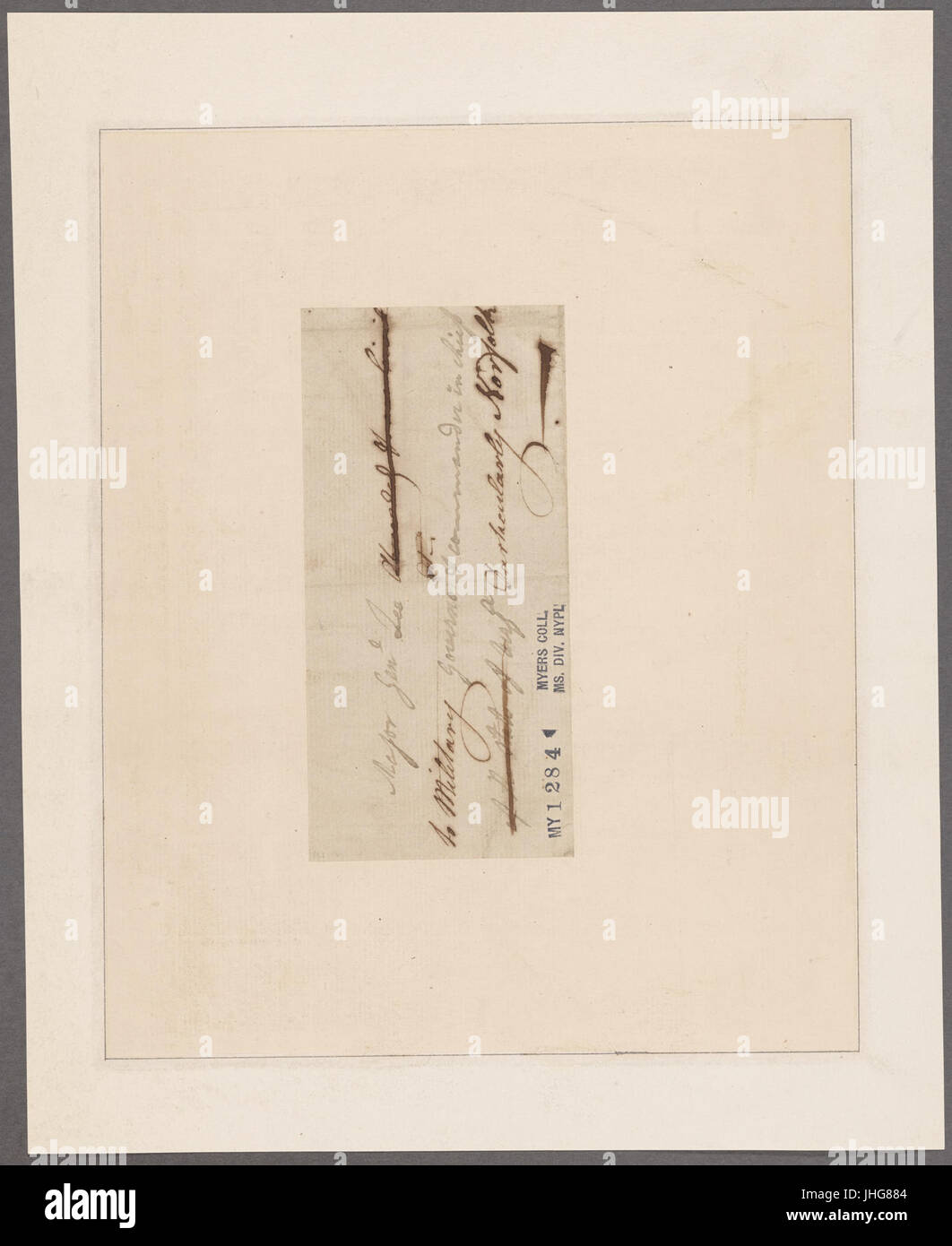 Morgan, Daniel. (Virginia-) To General Lee (NYPL b11868620-5417291) Stock Photo