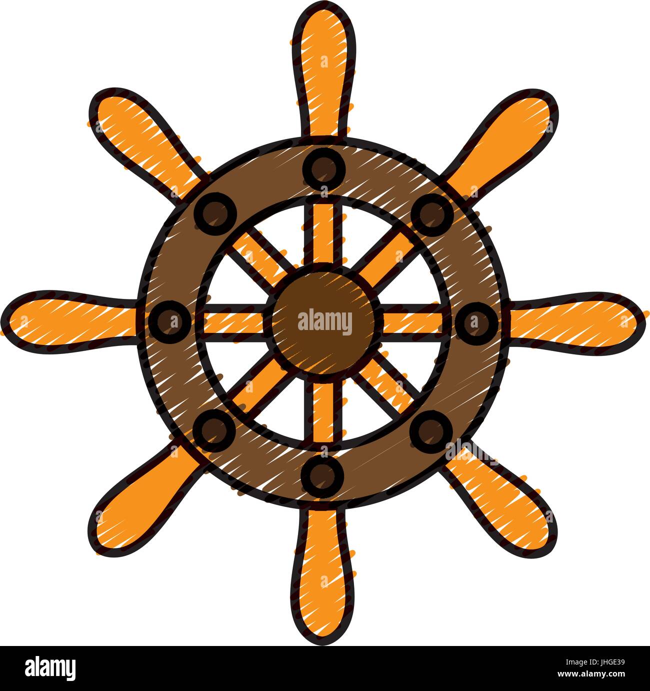rudder icon over white background vector illustration Stock Vector ...