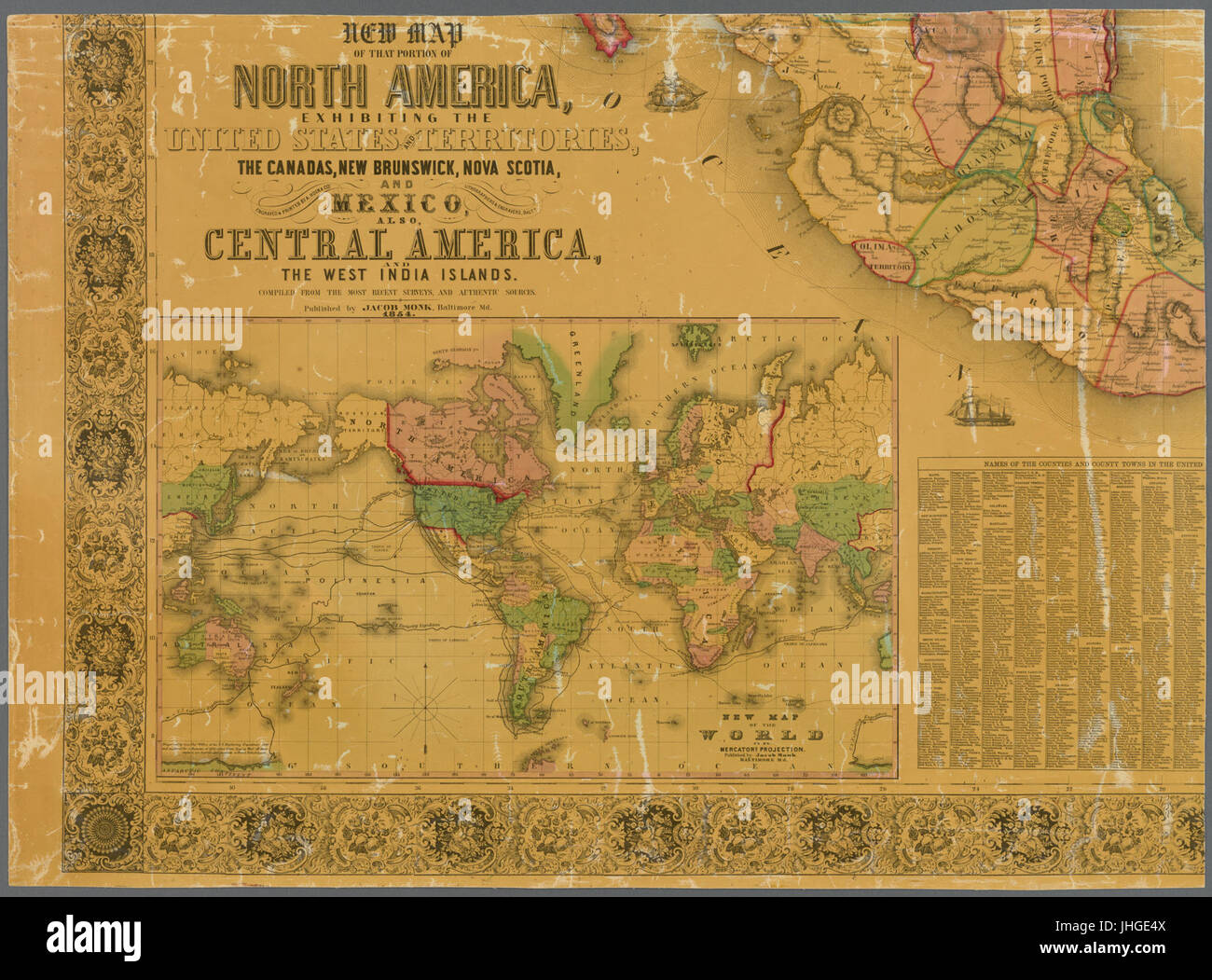 New map of that portion of North America, exhibiting the United States ...