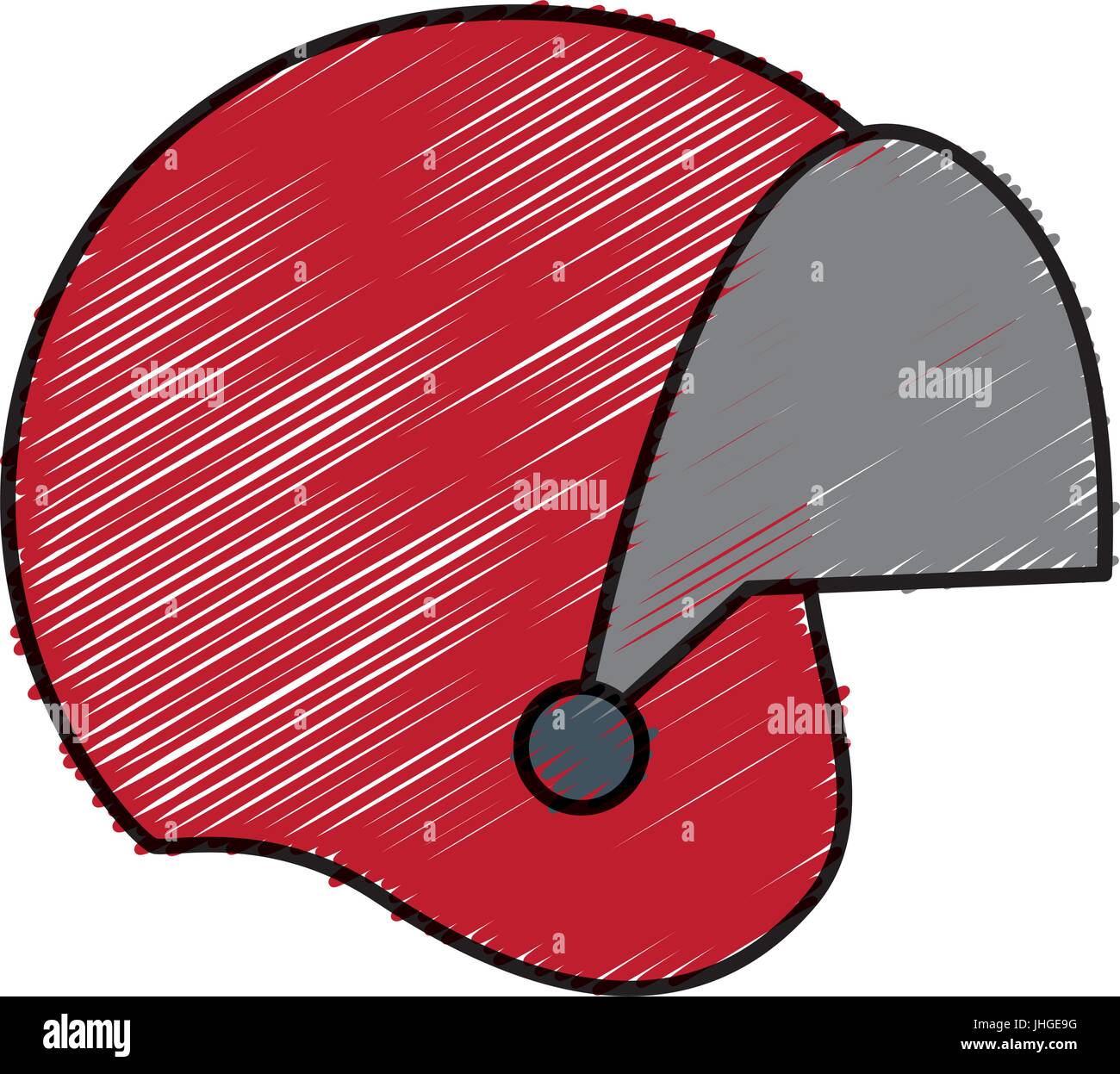 baseball helmet icon over white background vector illustration Stock