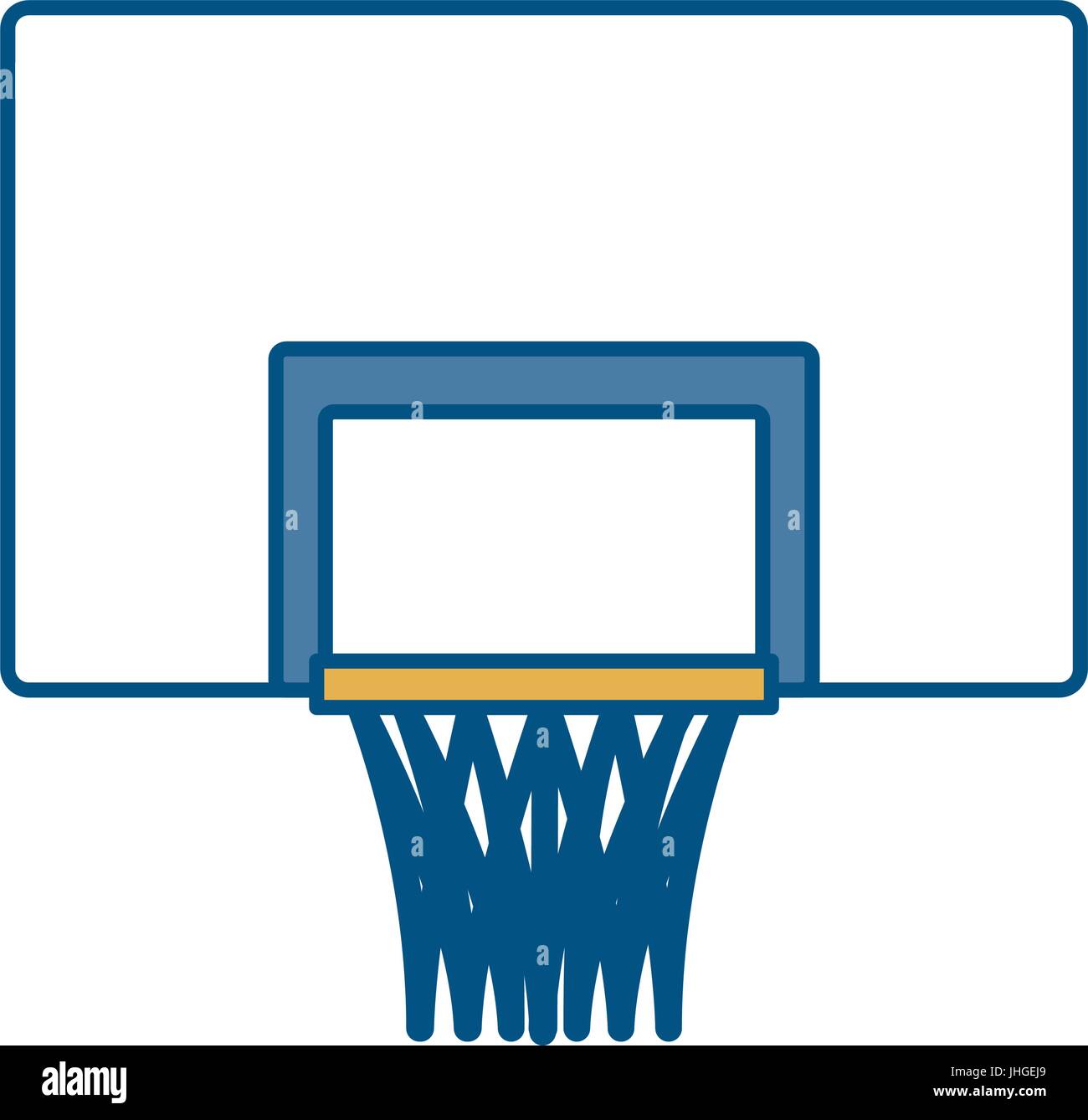 basketball backboard icon over white background vector illustration