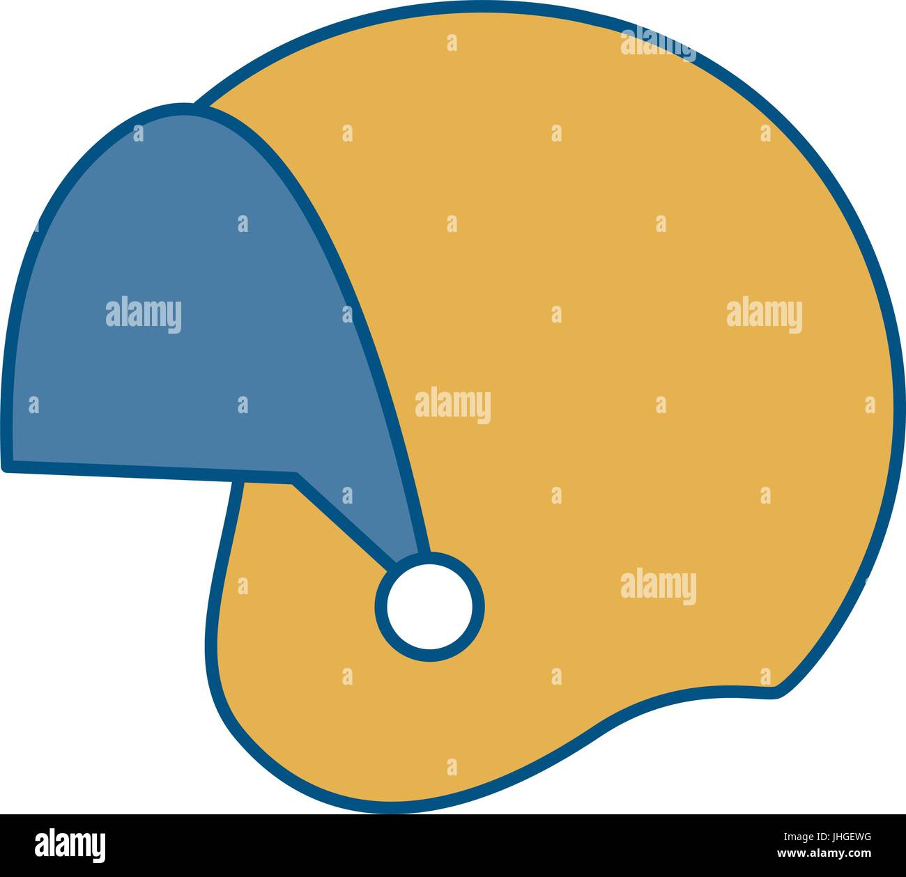 baseball helmet icon over white background vector illustration Stock