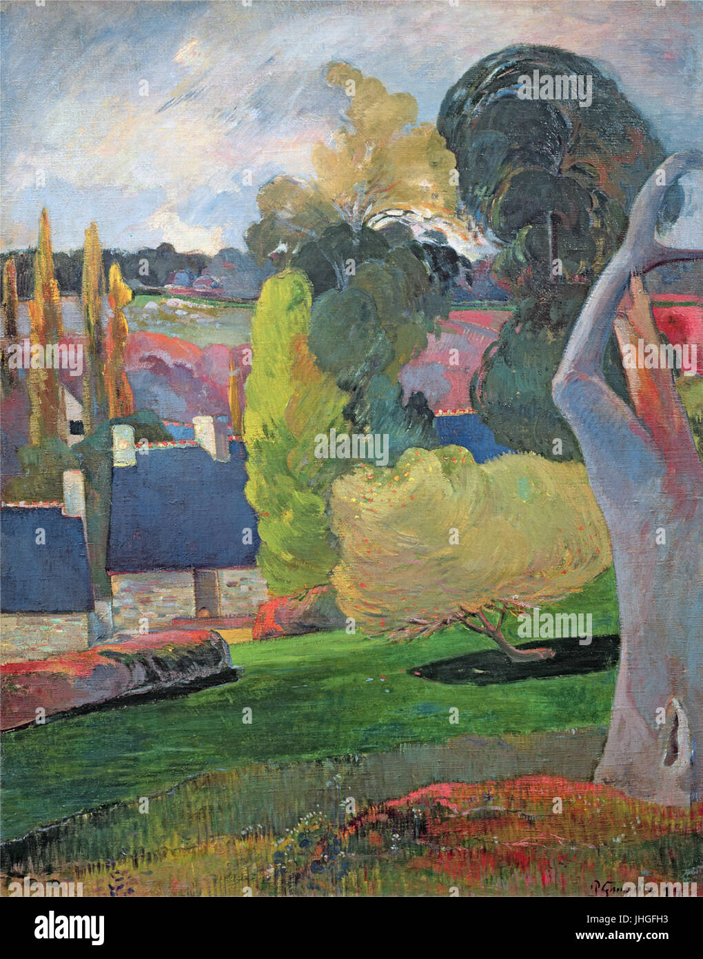 Paul Gauguin - Paysage de Bretagne (1894 Stock Photo - Alamy, image size:1020x1390