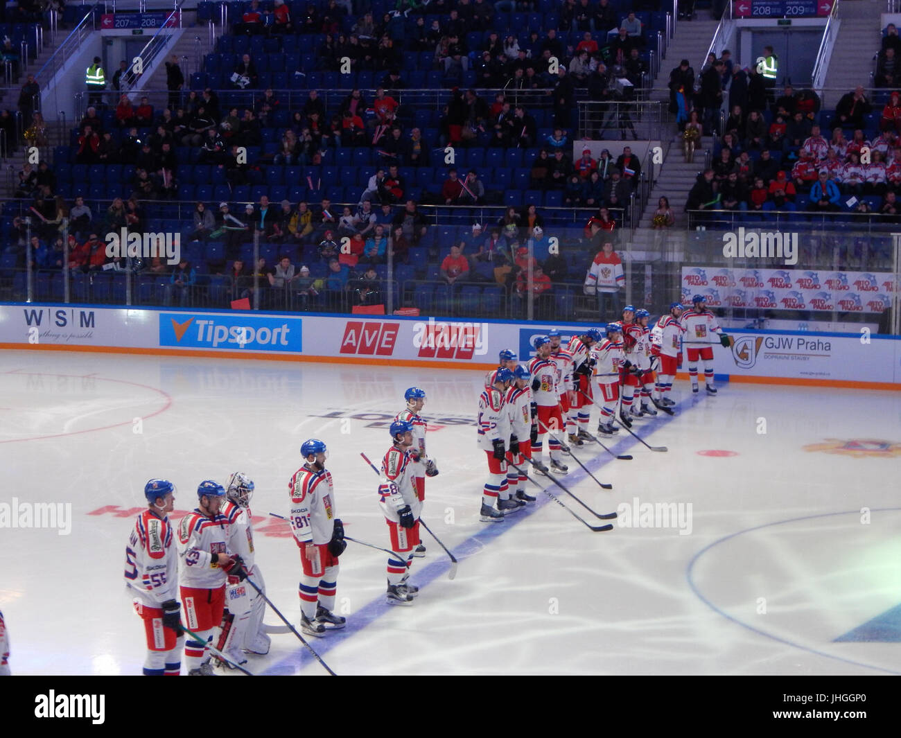 209 Edmonton Oilers On Hockey Fights Cancer Night Stock Photos