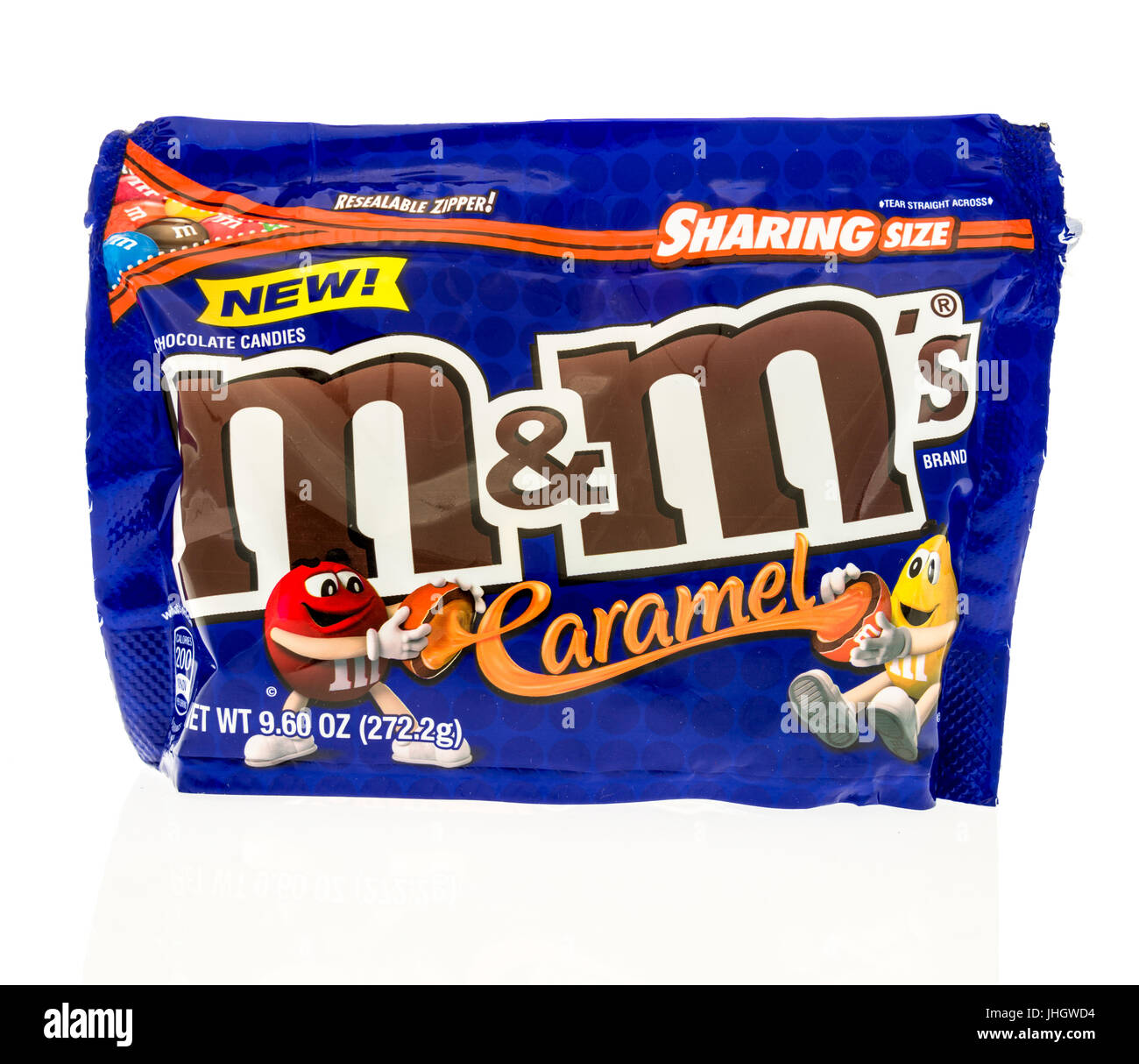 Packet of crispy M&Ms isolated on white background Stock Photo - Alamy