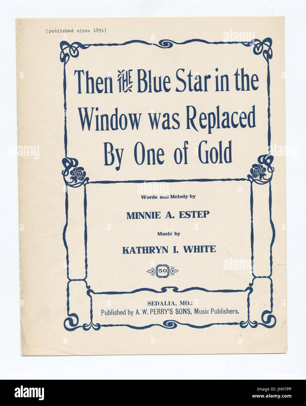 Then the blue star in the window was replaced by one of gold (NYPL Hades-447762-1153858) Stock Photo