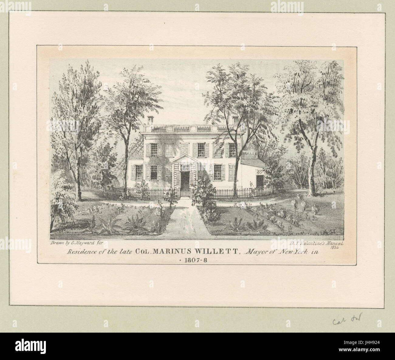 Residence of the late Col. Marinus Willett, Mayor of New York in 18078