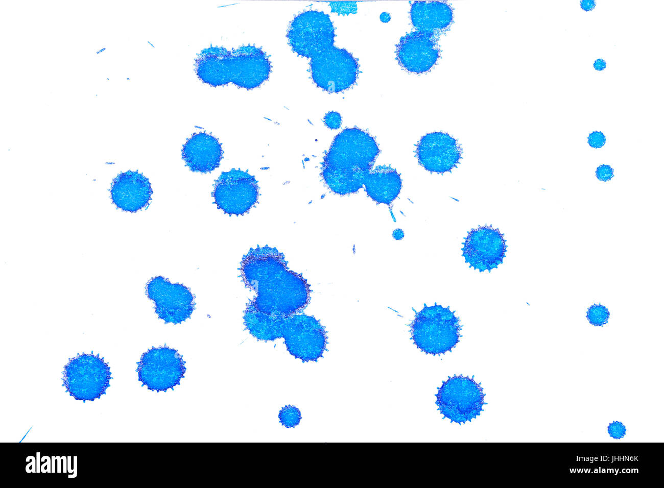 Abstract blue ink splash. Ink blots. Elements of design. The water ...