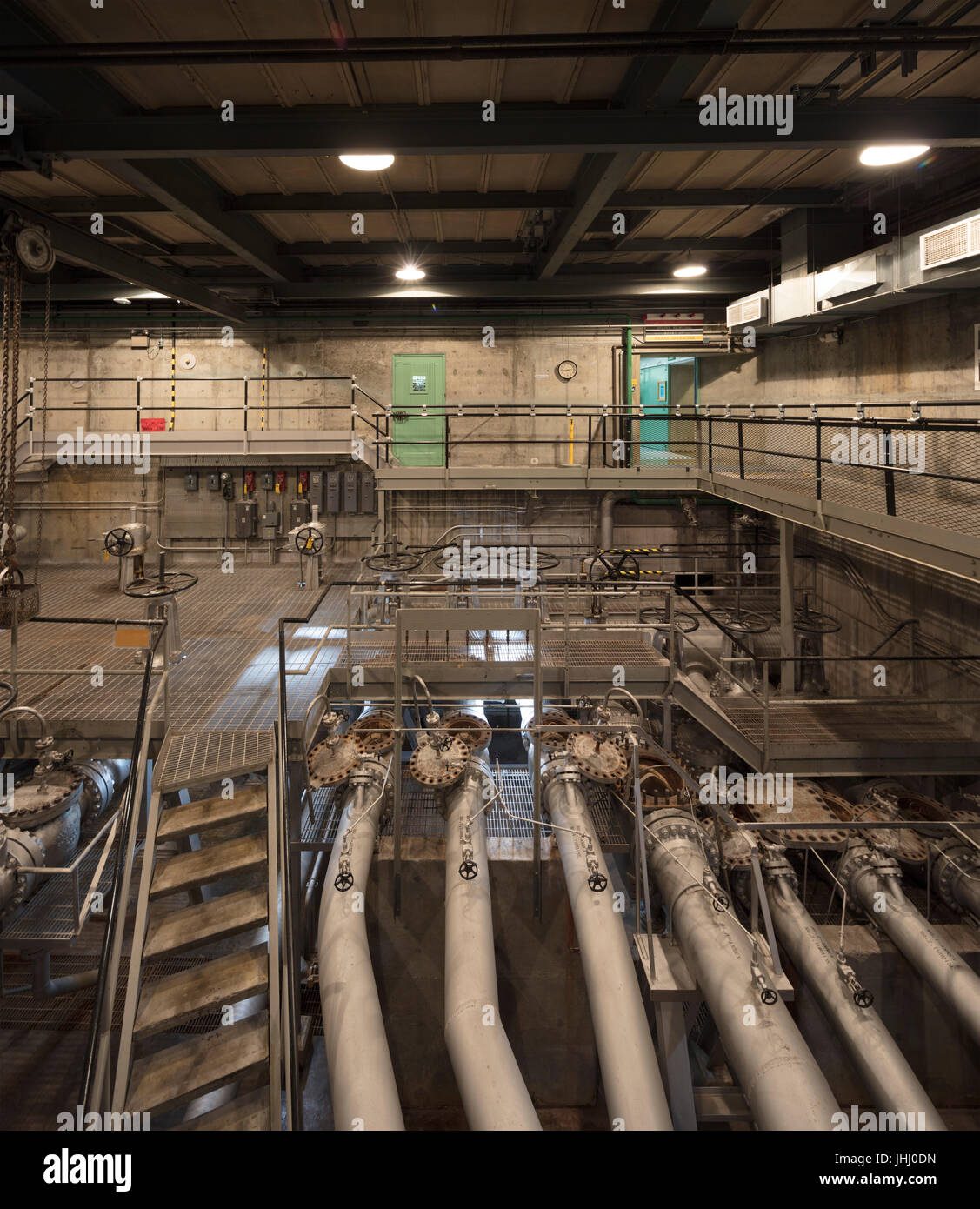 Valve Pit Room, The B Reactor Hanford, near Richland, Washington Stock Photo