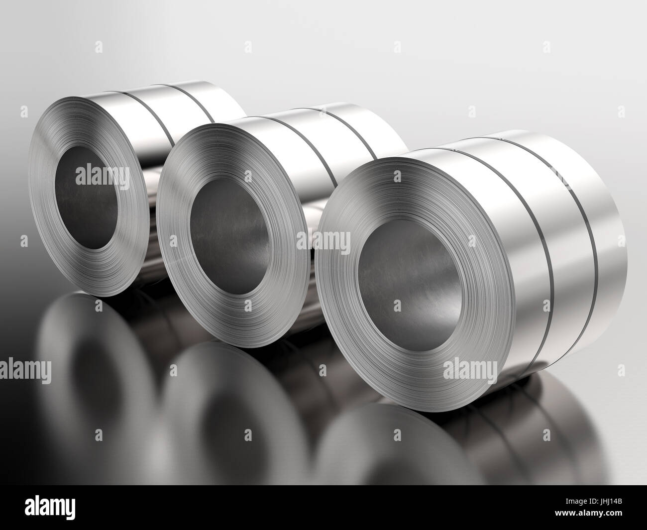 3d rendering heap of roll of steel sheets in factory Stock Photo - Alamy