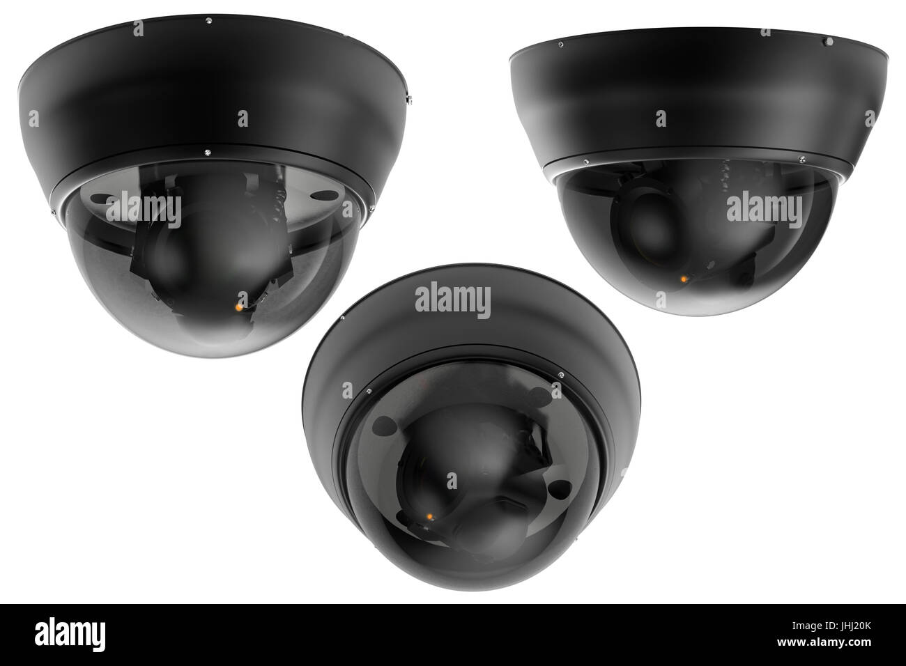 3d rendering security camera or cctv camera isolated on white Stock ...