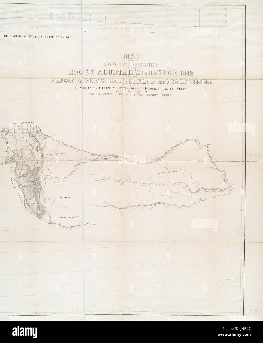 Map of an exploring expedition to the Rocky Mountains in the year 1842 ...