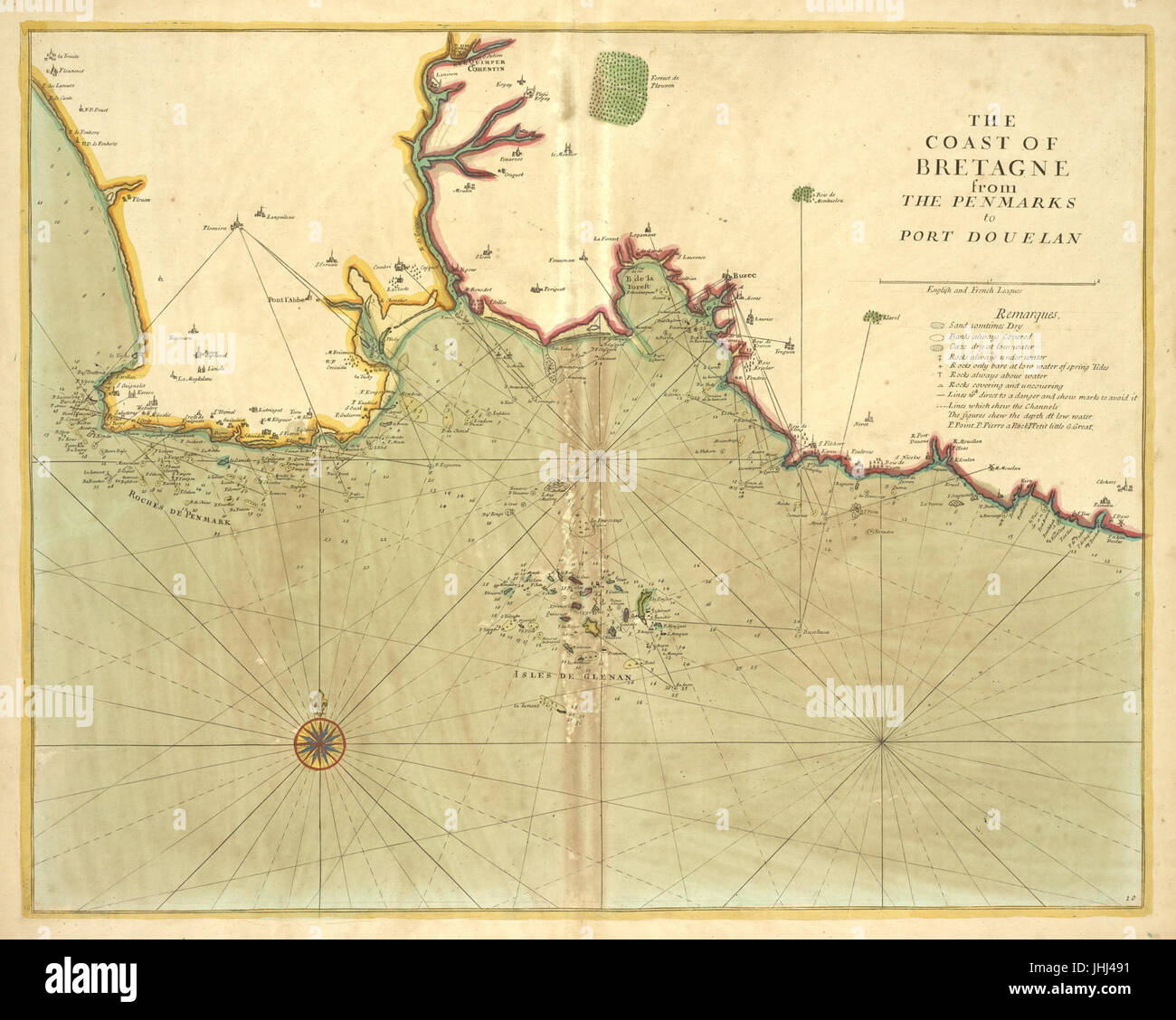 Bretagne region map hi-res stock photography and images - Alamy