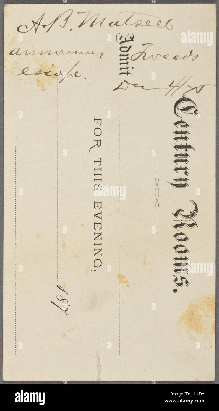 I. D. Tweed Ring, 1874-1875 (NYPL b11652246-3979377) Stock Photo