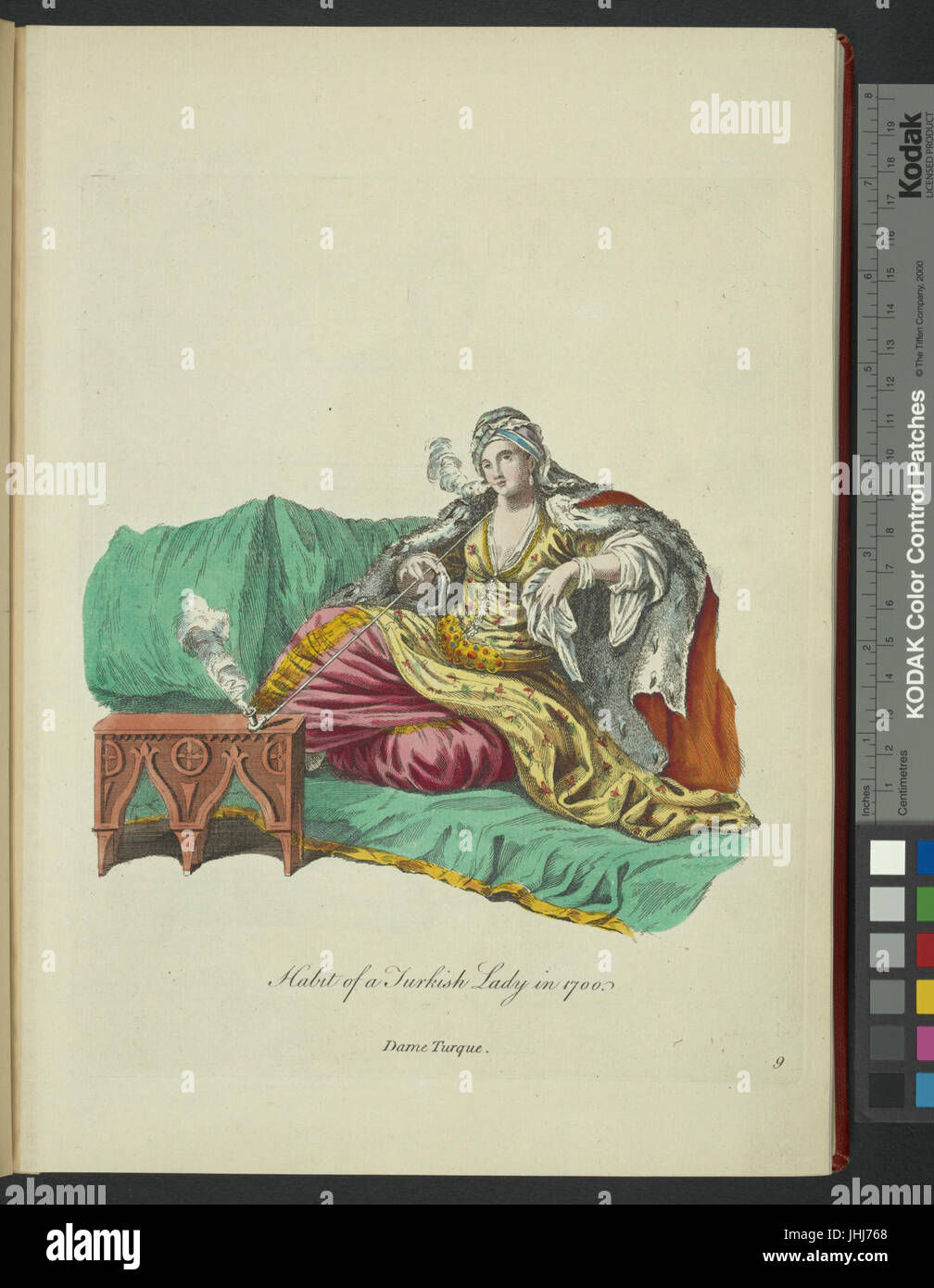 Habit of a Turkish lady in 1700. Dame Turque NYPL b14140320 1638263 Stock Photo Alamy