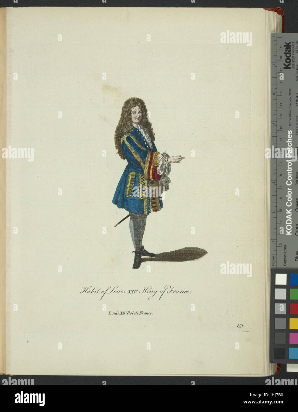 Habit of Louis XIV King of France. Louis XIV Roi de France (NYPL b14140320-1638408) Stock Photo