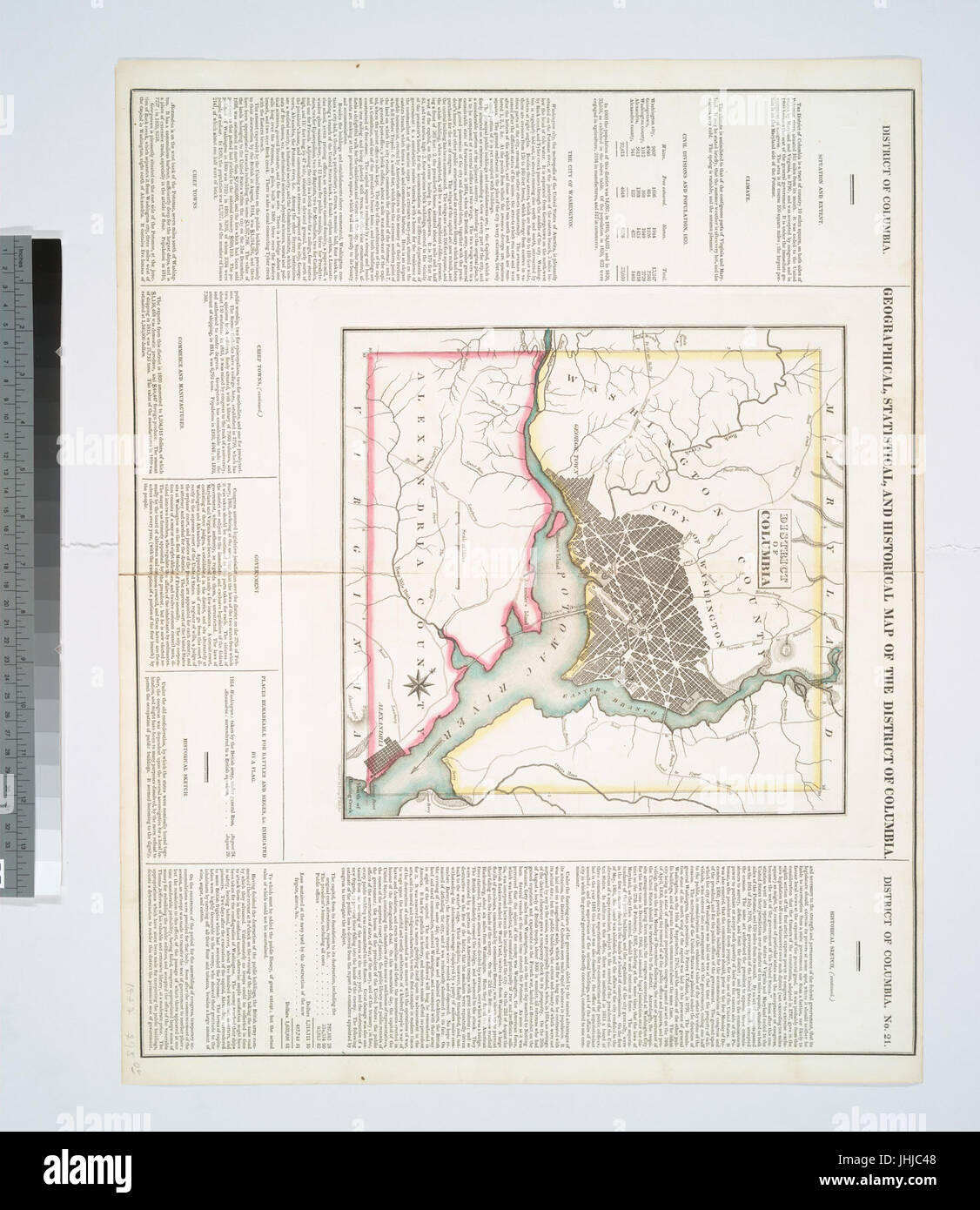 Geographical, statistical, and historical map of the District of Columbia (NYPL b15385727-976253) Stock Photo