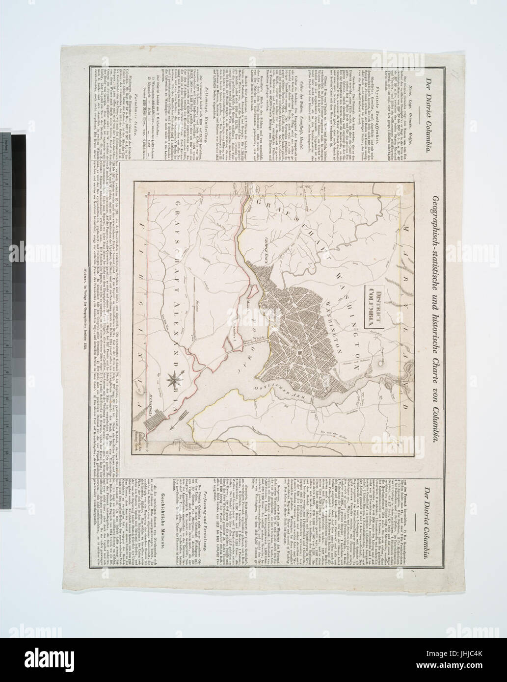 Vintage district of columbia map hi-res stock photography and images ...
