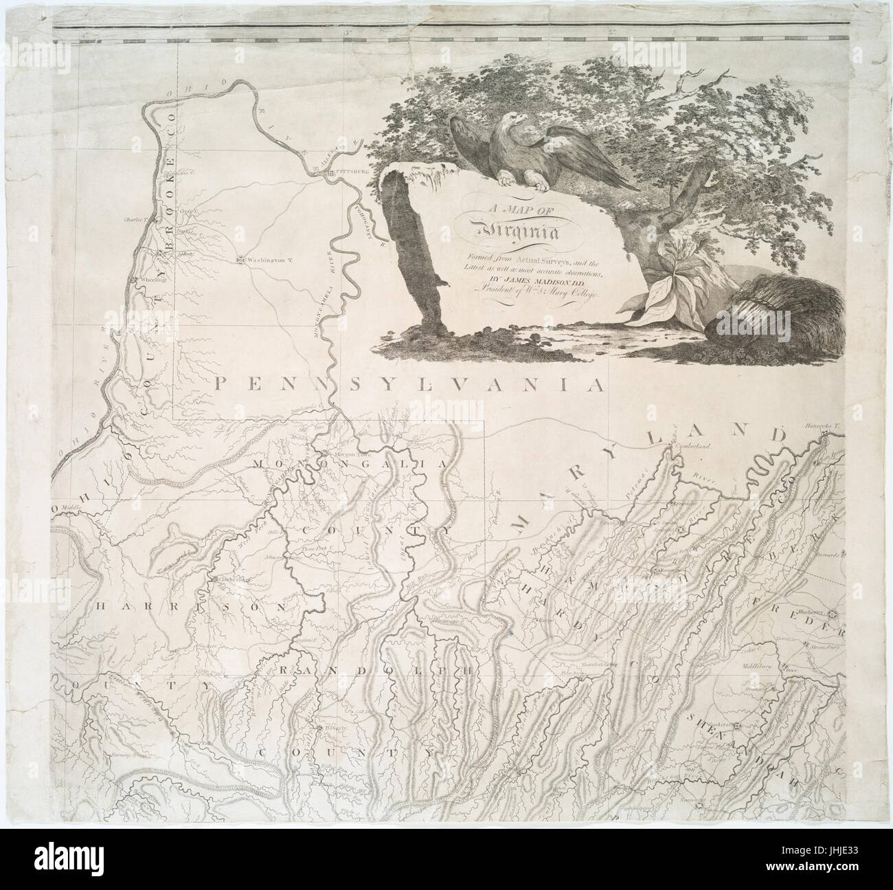 A map of Virginia - formed from actual surveys, and the latest as well ...