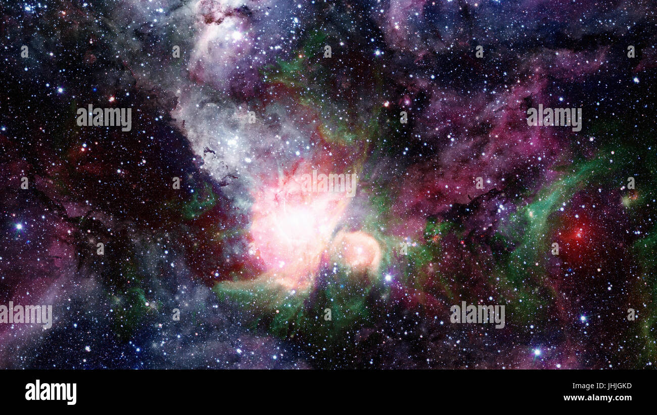 Nebula and galaxies in deep space. Elements of this image furnished by ...