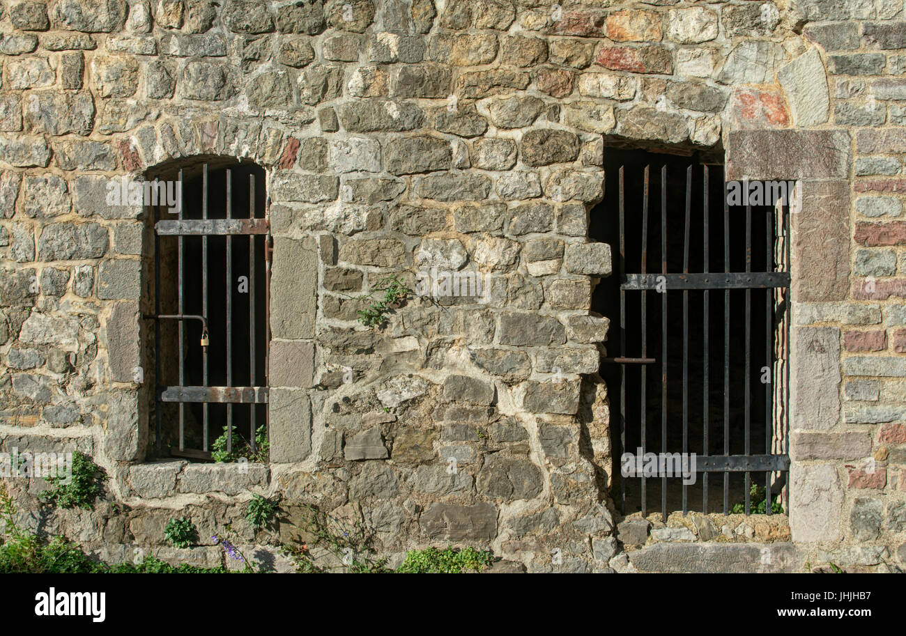 Stari bar fortress  prison doors, Montenegro Stock Photo